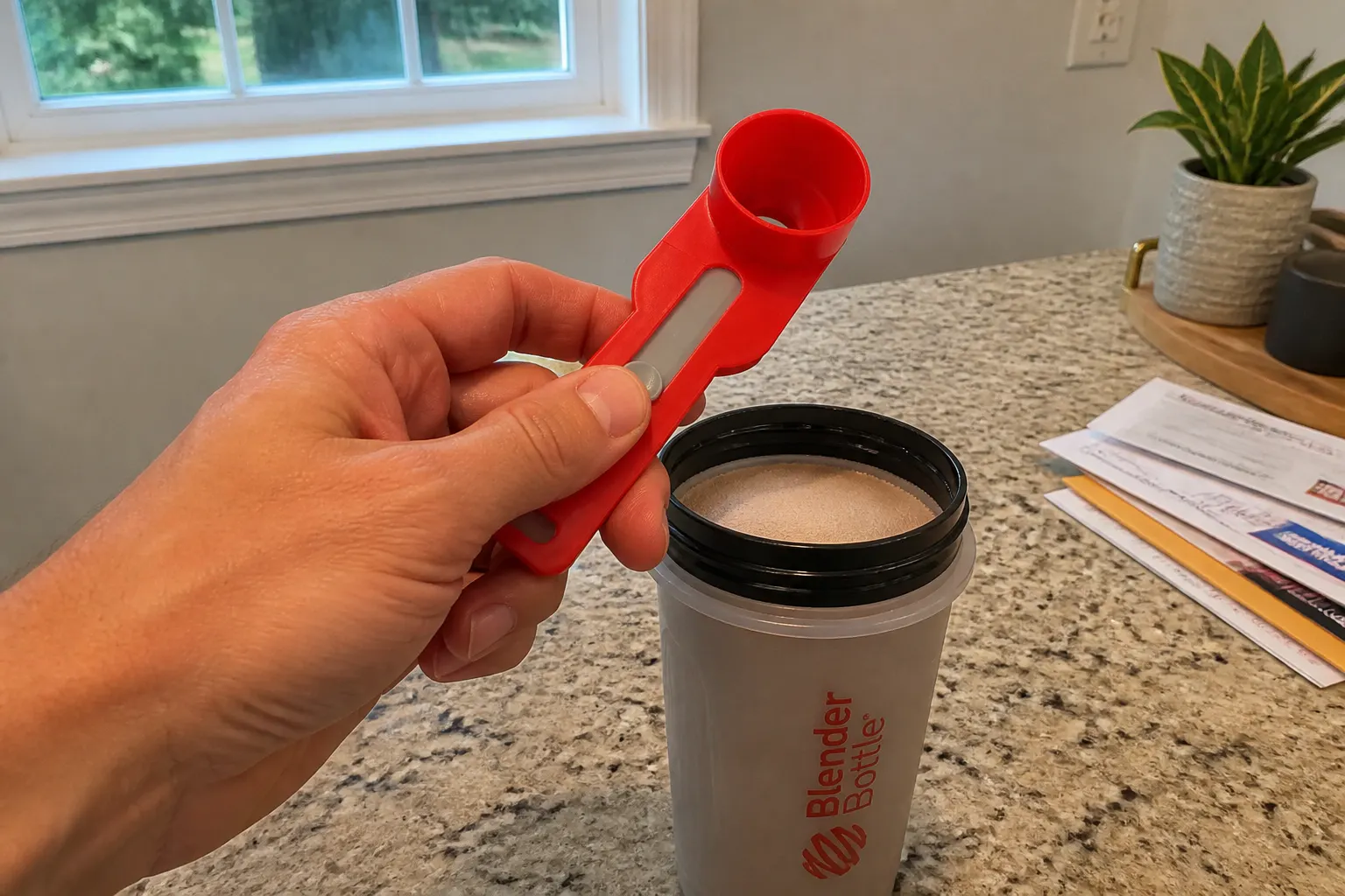 Push the slider - it empties clean