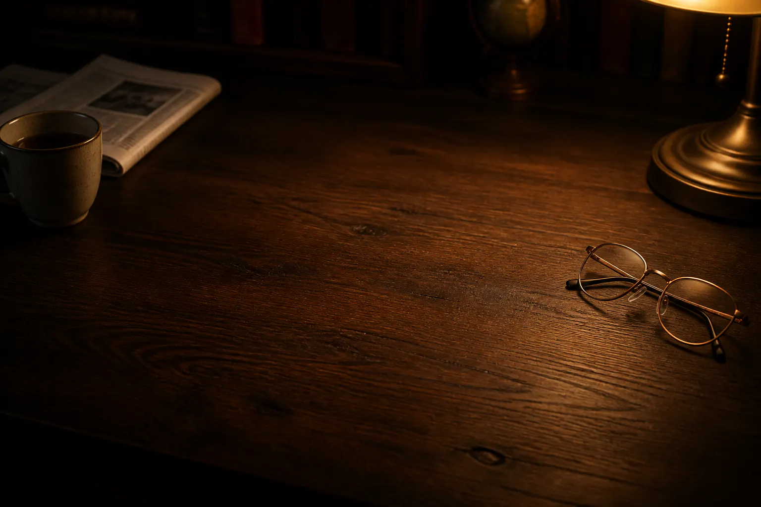 The lens tool resting on a dark warm surface
