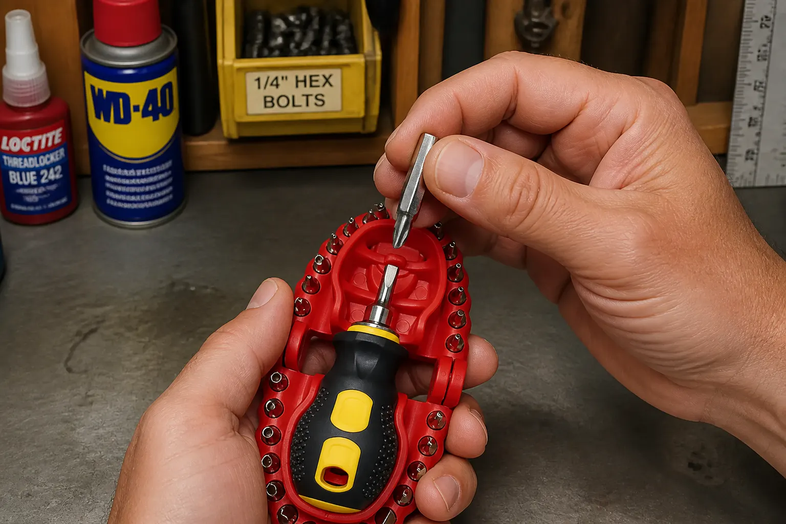 Snap it on the magnetic driver