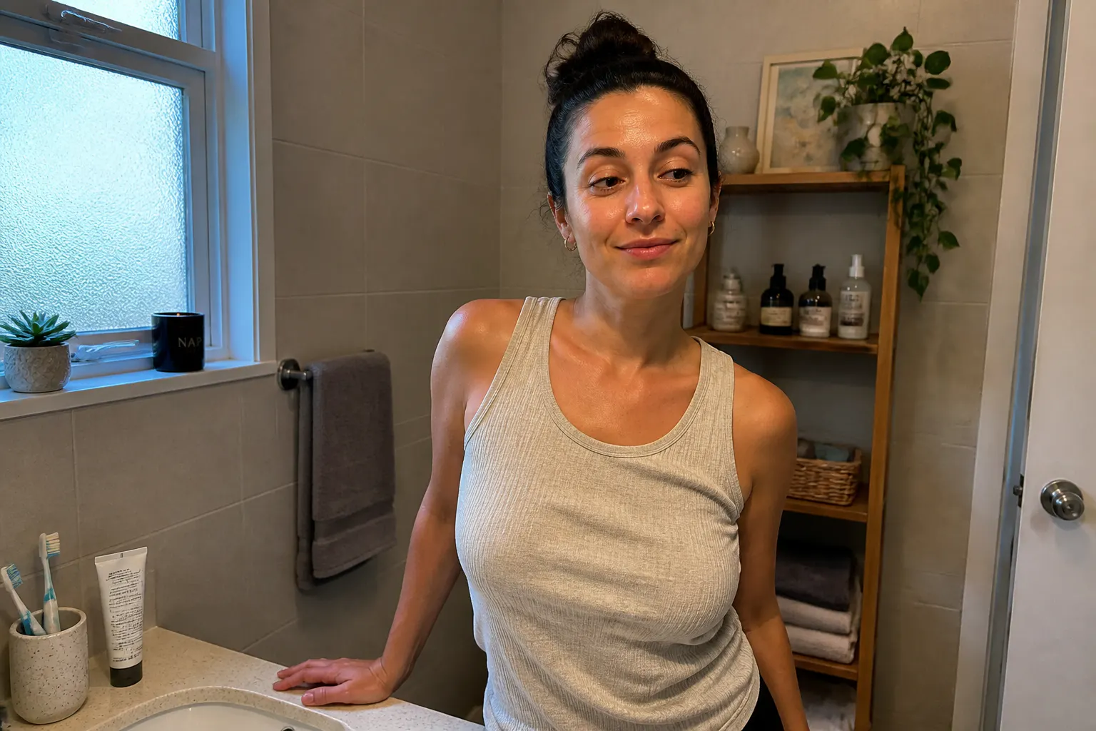 Confident, fresh - woman at ease