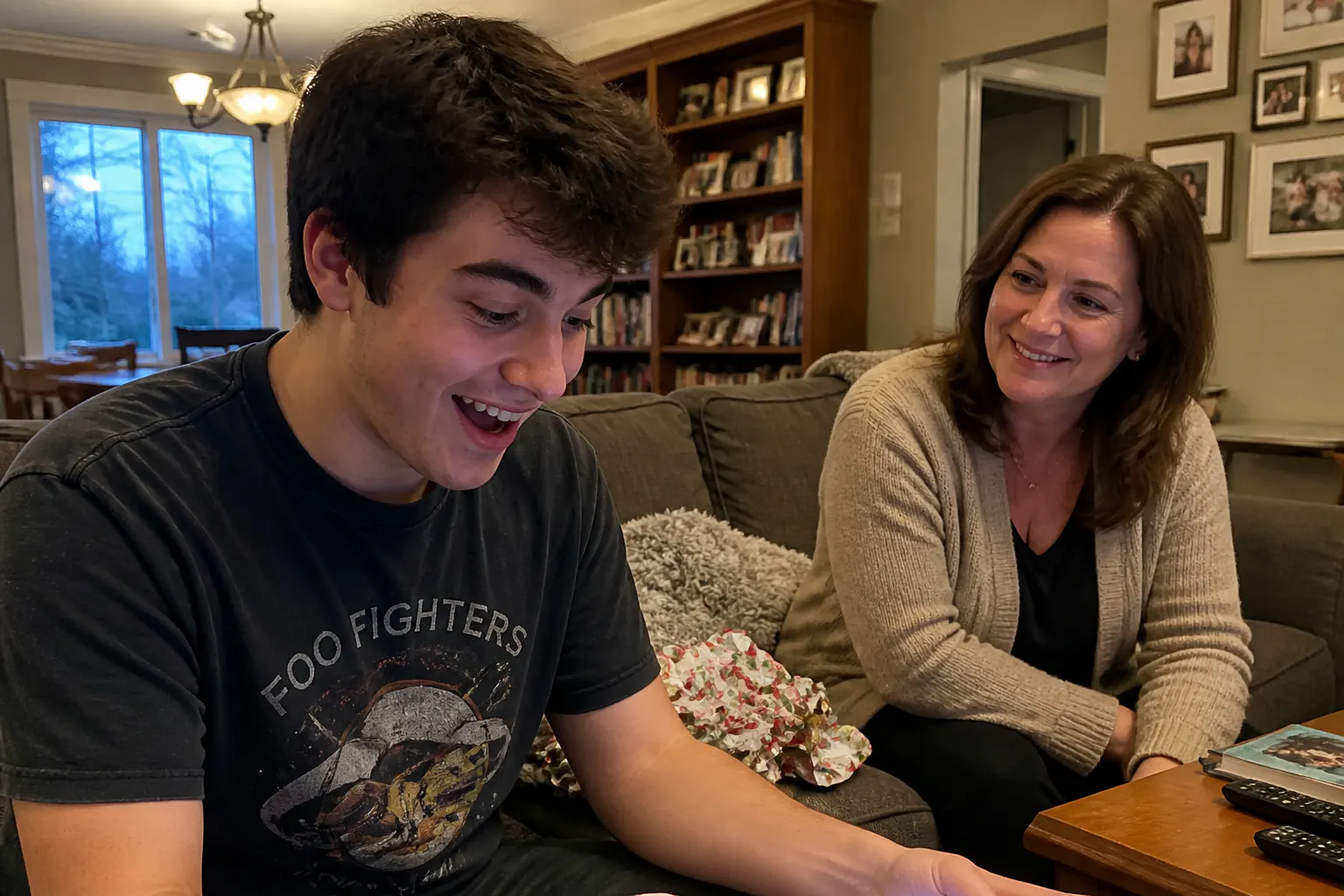 Gamer reacting to unwrapping the GlowKatana as a gift