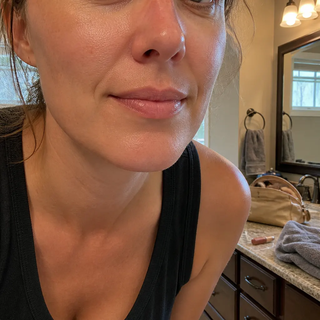 Smooth, redness-free upper-lip result