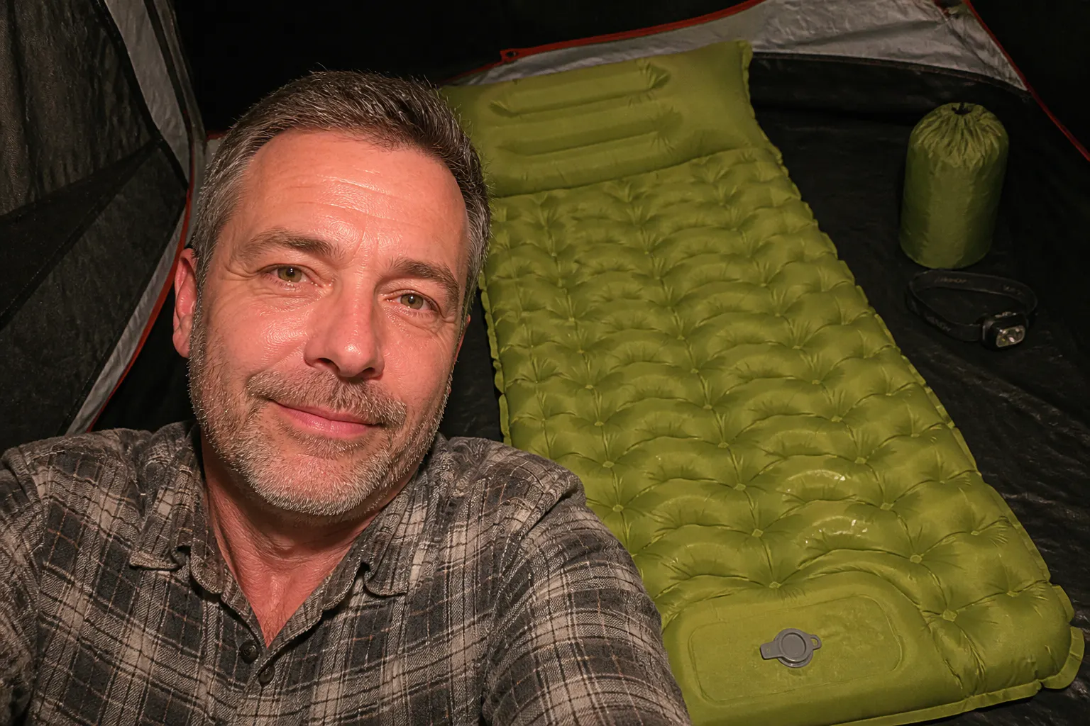 Ventra pad set up inside a tent