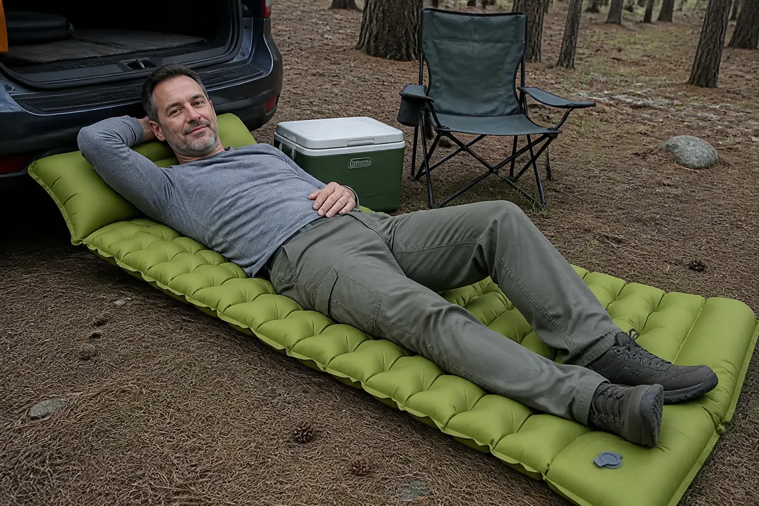 Ventra pad rolled out at a festival campsite