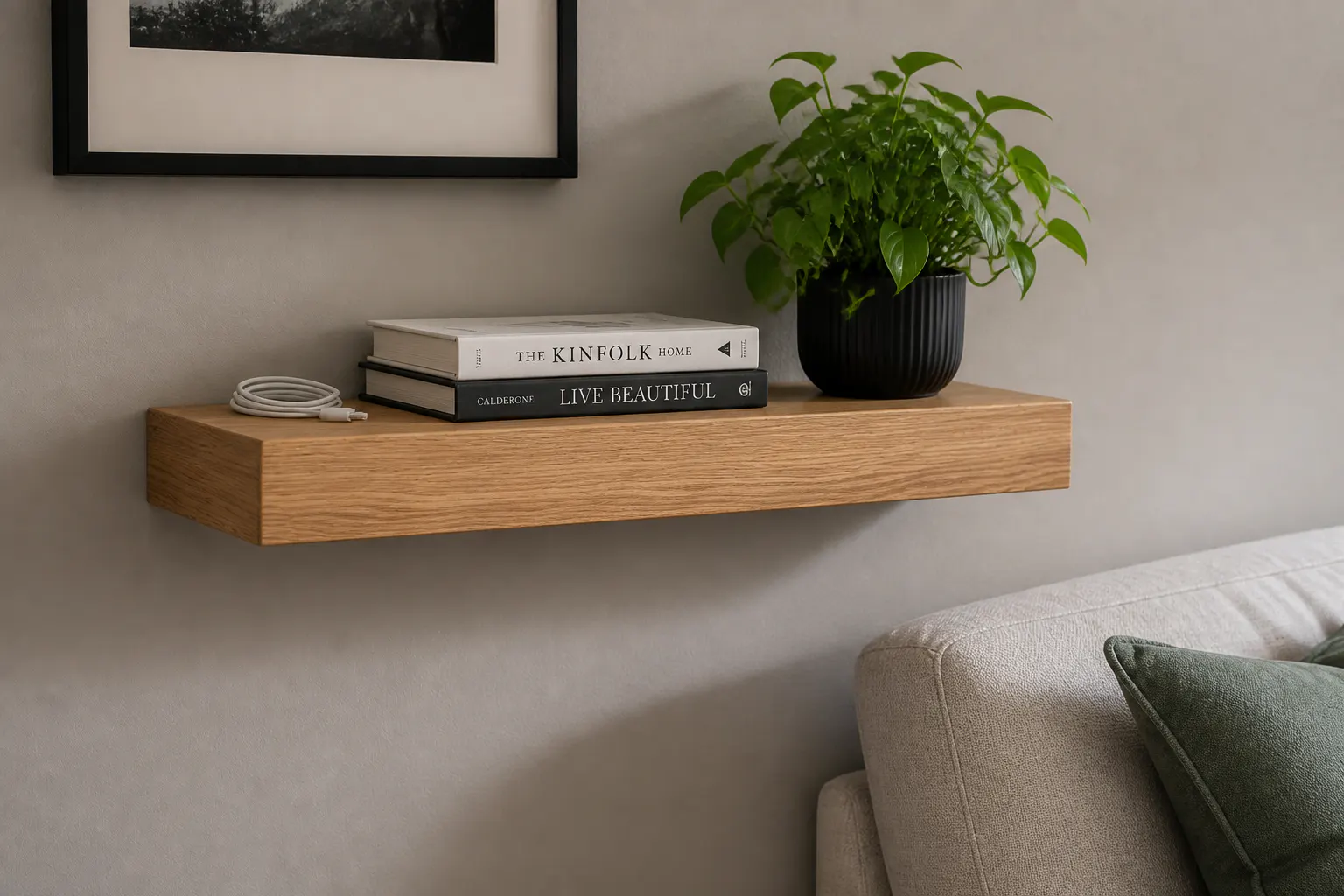 Natural Wood styled in a real room