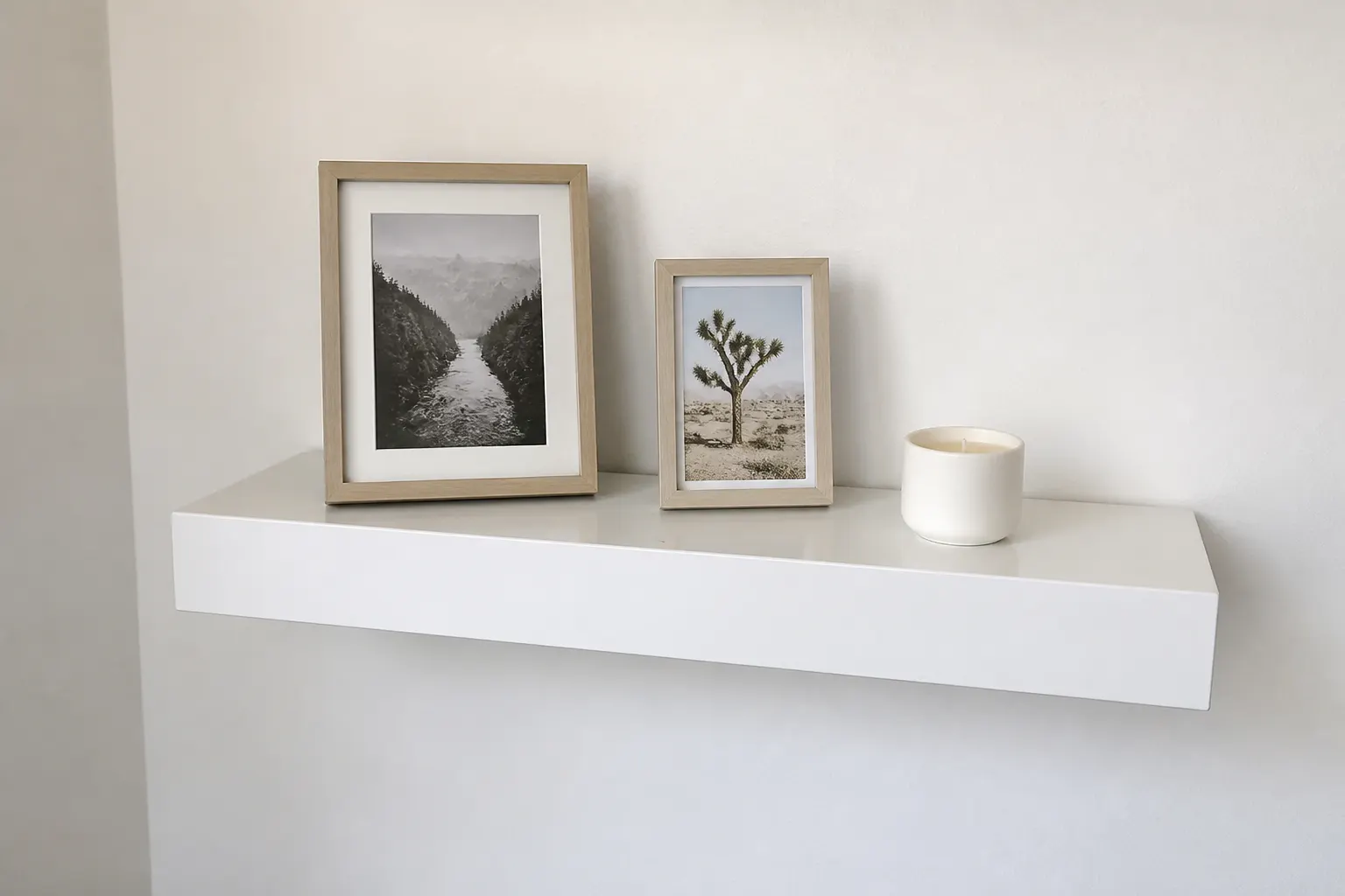 White styled in a real room