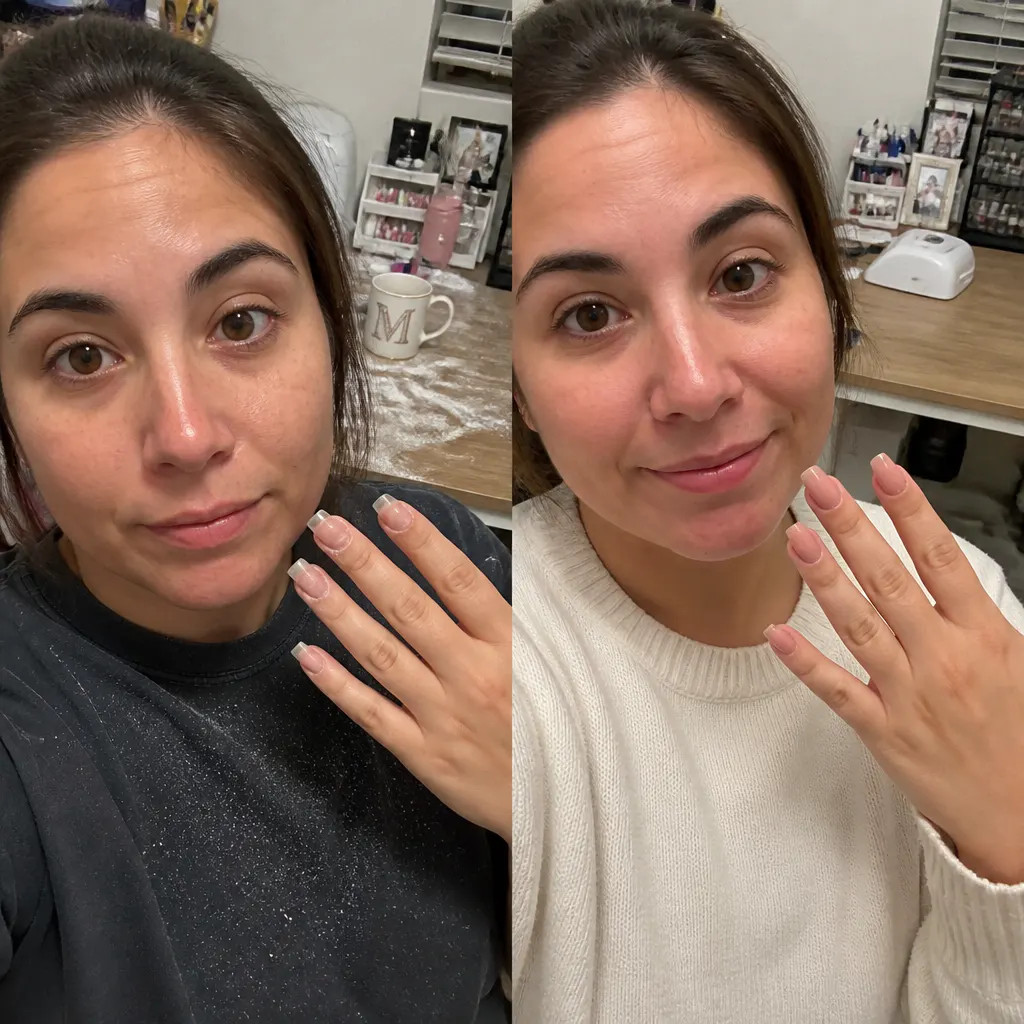 Before and after - Jasmine R., Nail Tech