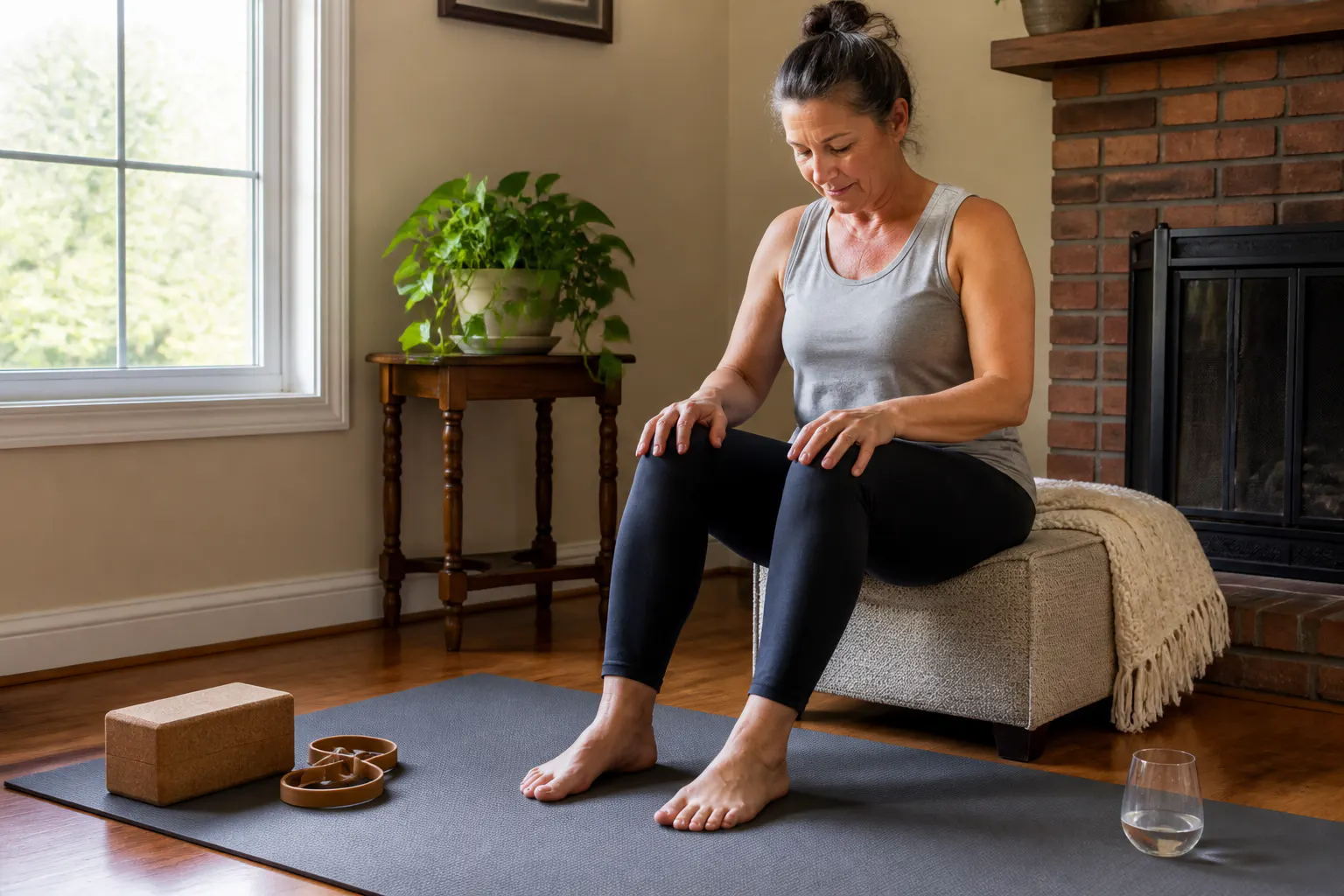 Person walking comfortably after strengthening their feet