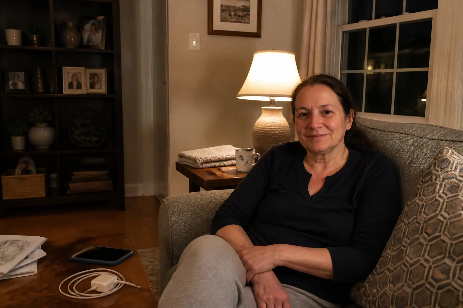 A home powered and lit by Ventra during a power outage