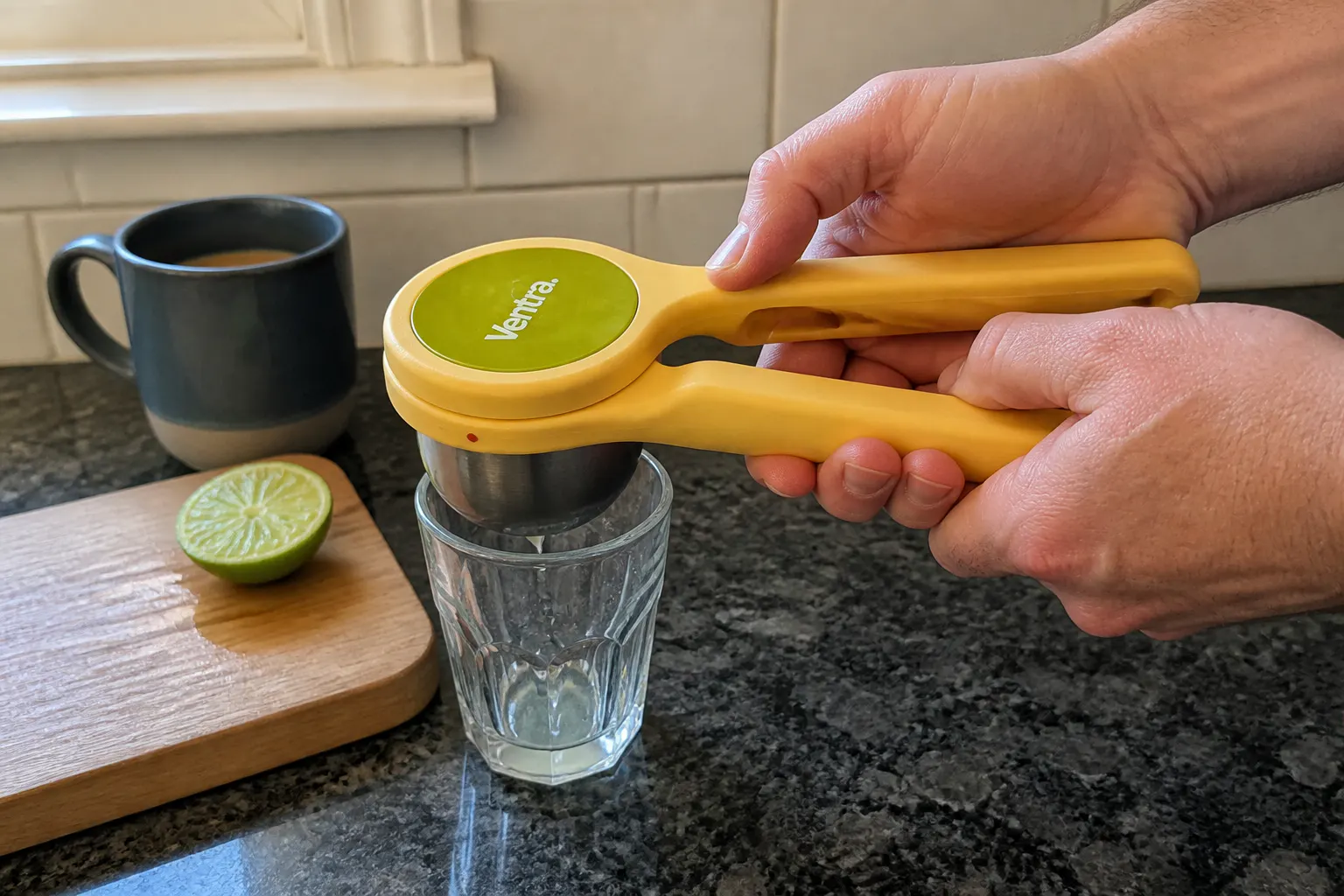 The cup catches every seed
