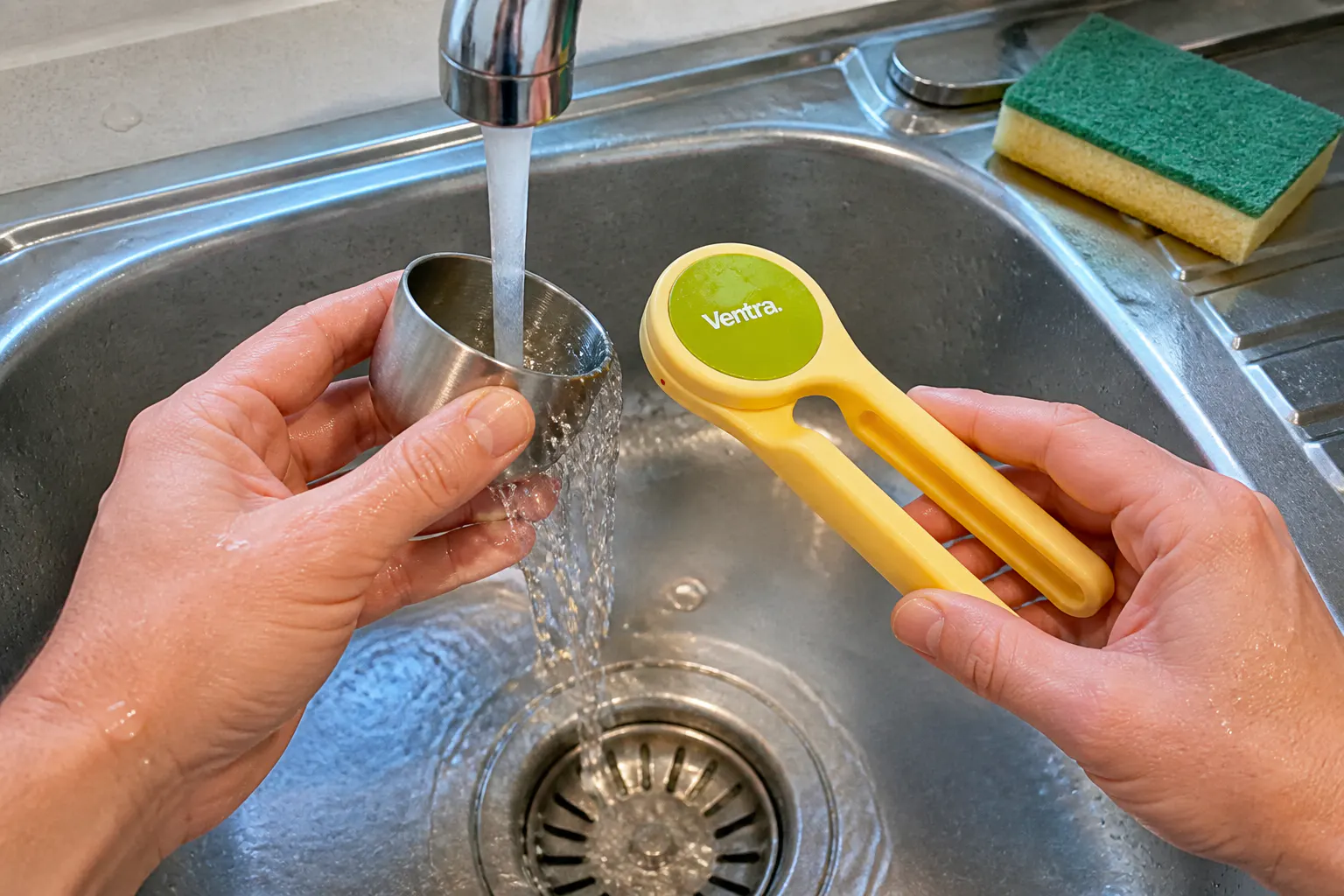 Rinses clean in seconds