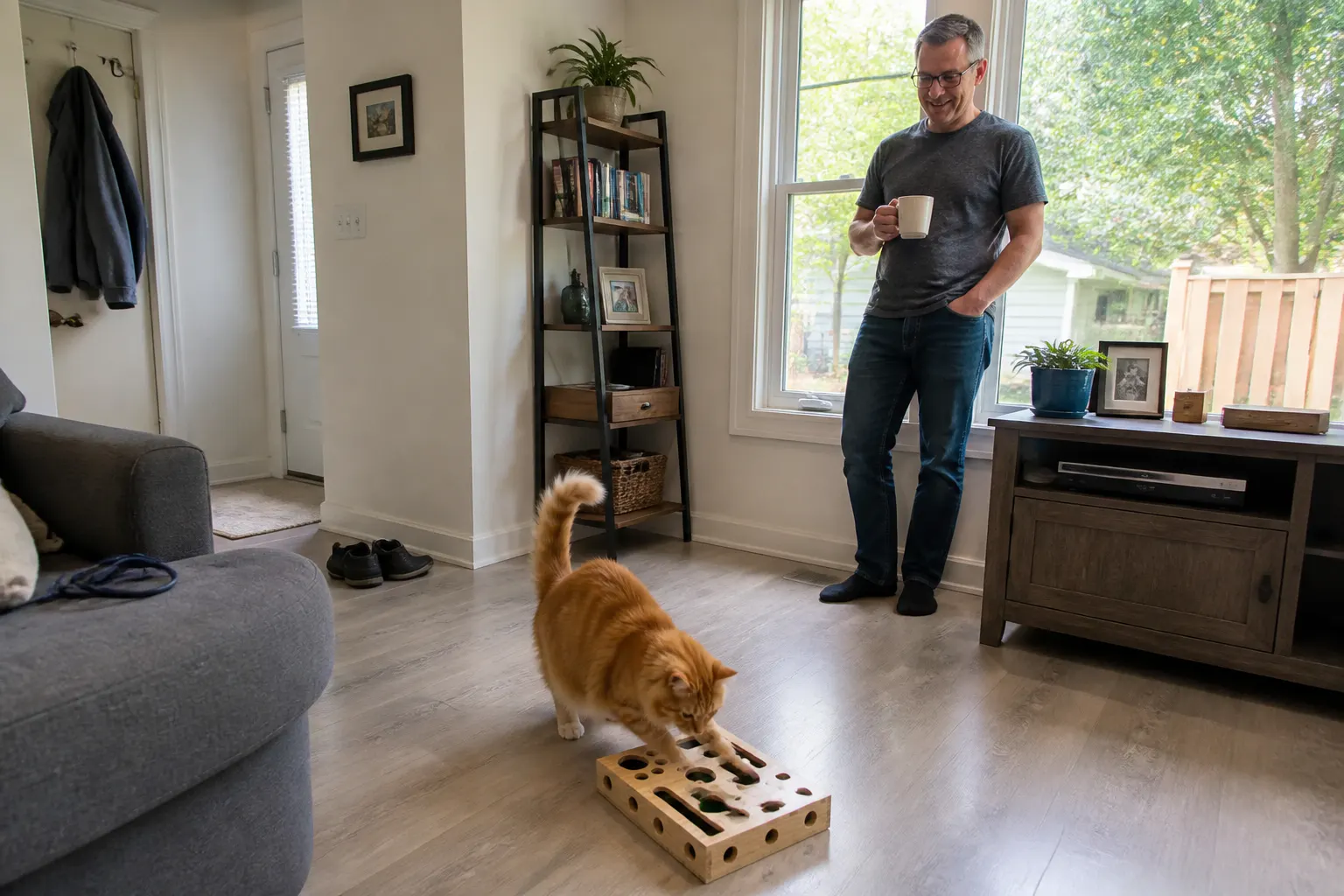 Cat playing with the maze toy - Ben K.