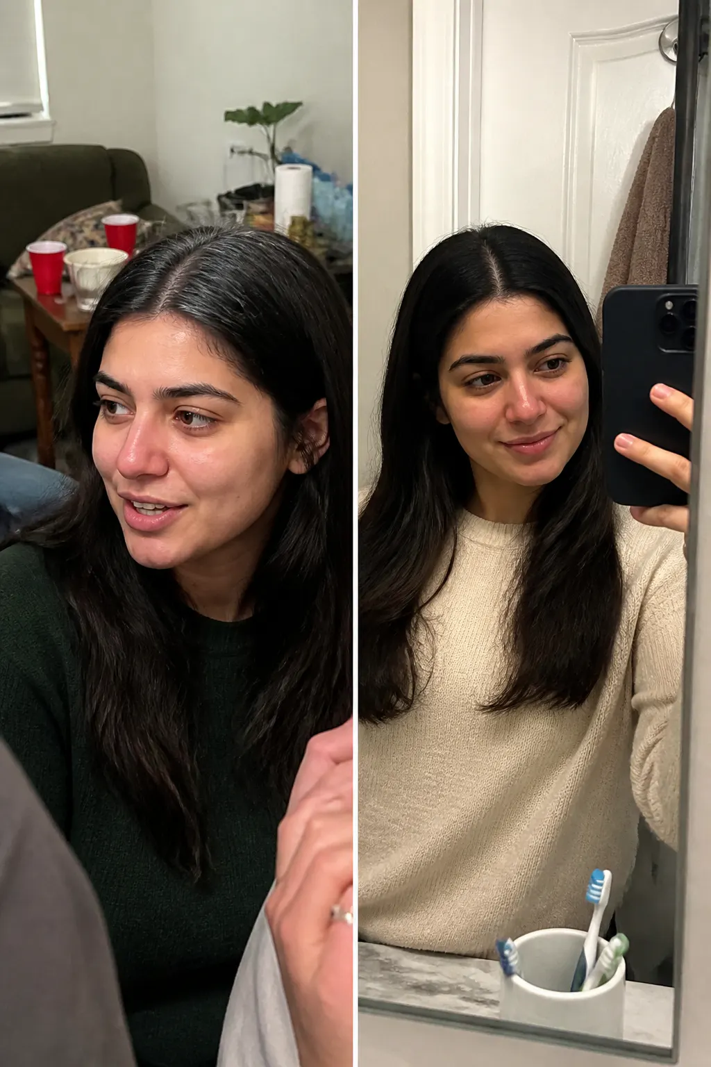 Before and after grey coverage - Diane R.