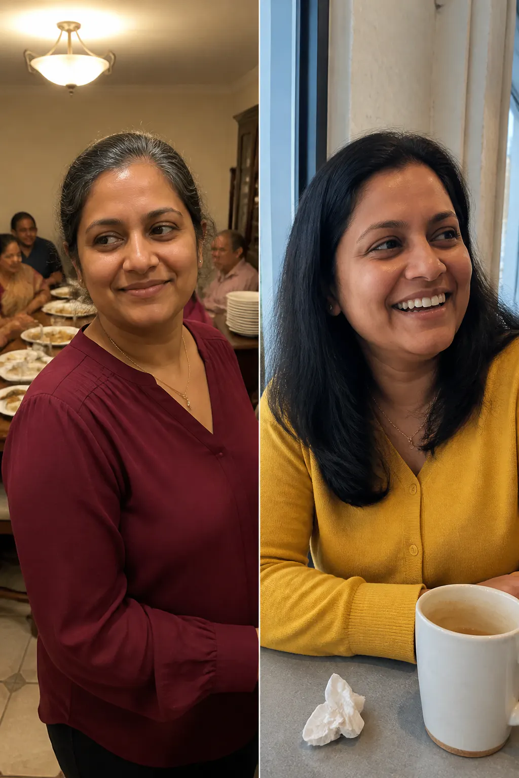 Before and after grey coverage - Rosa V.
