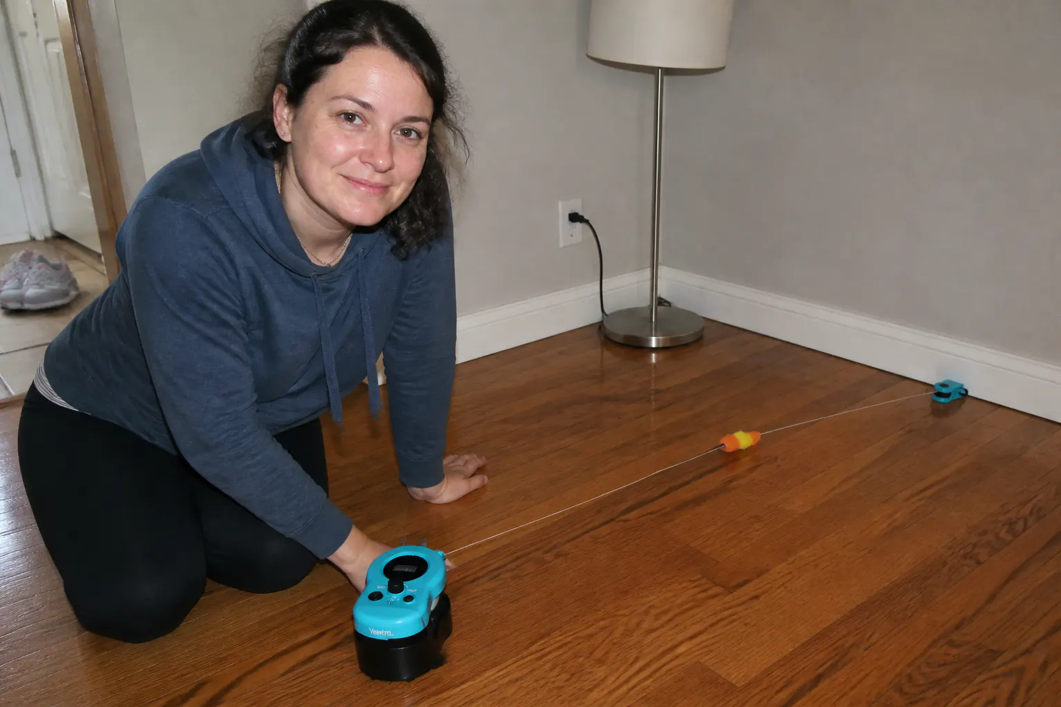 Priya S.'s cat with the chase toy