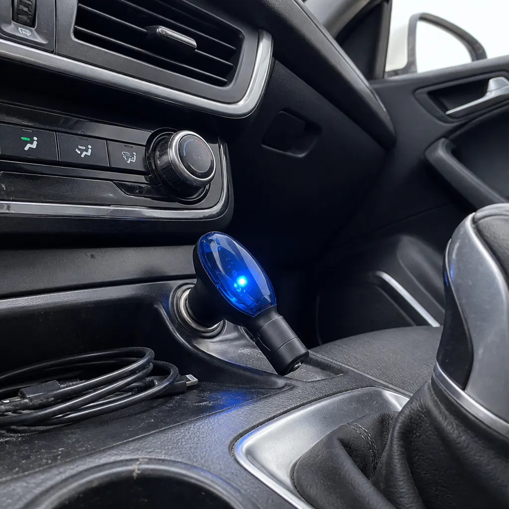 Module seated in a truck center console socket