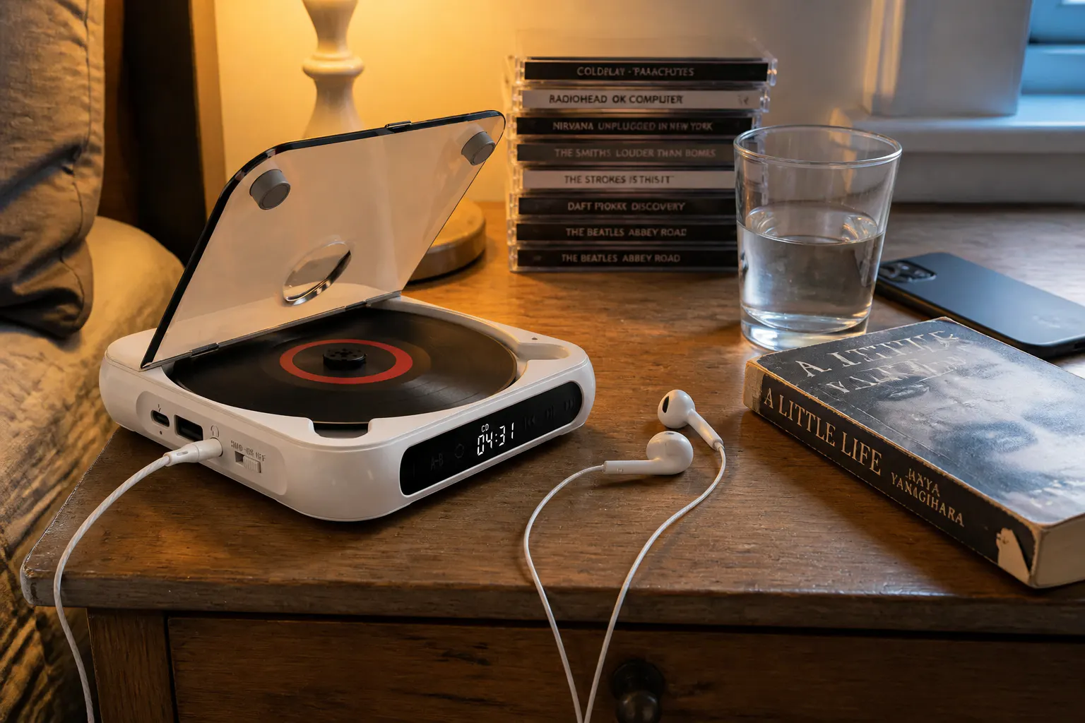 Ventra CD player playing unplugged in a warm room