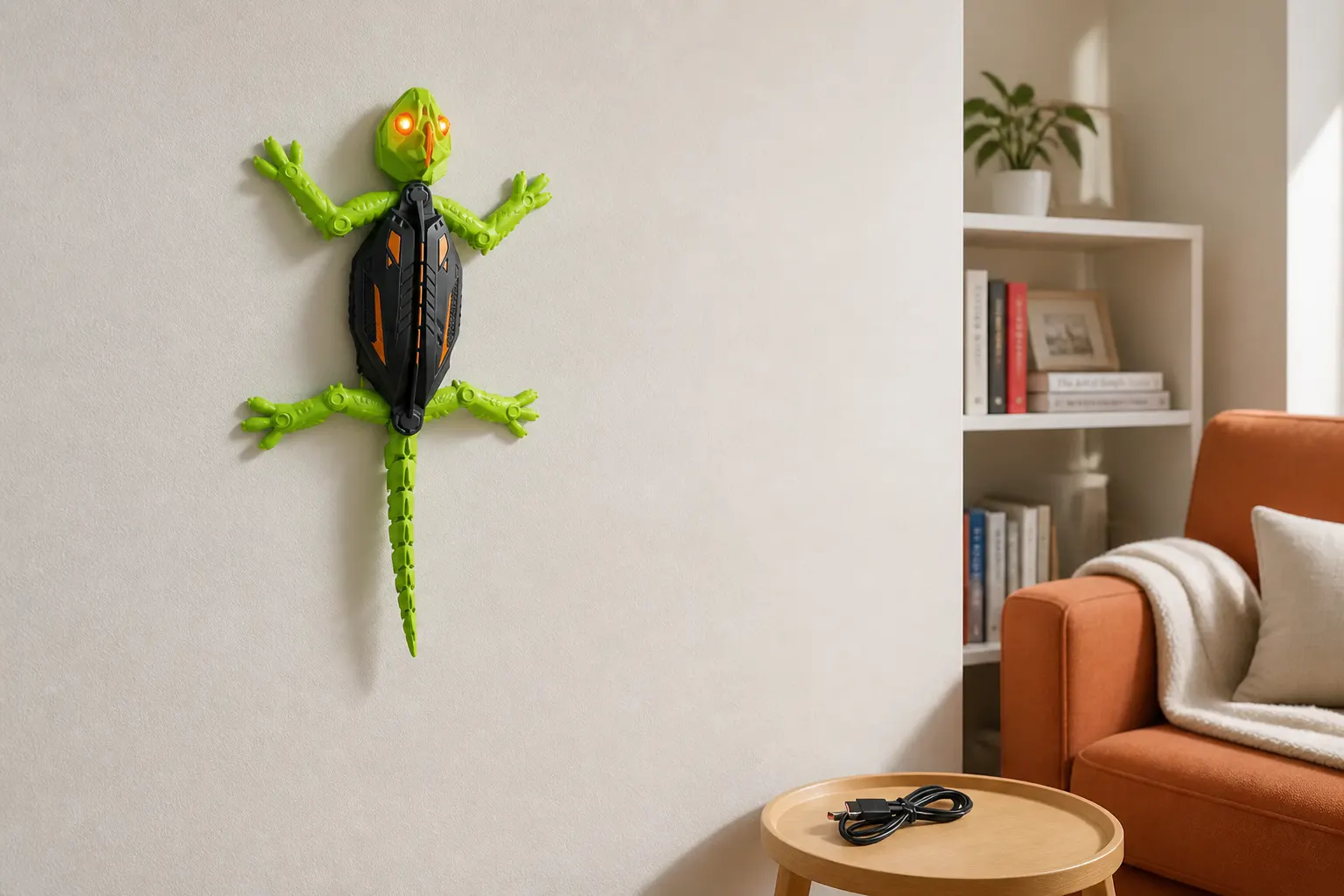 Wall-climbing gecko robot on a smooth wall
