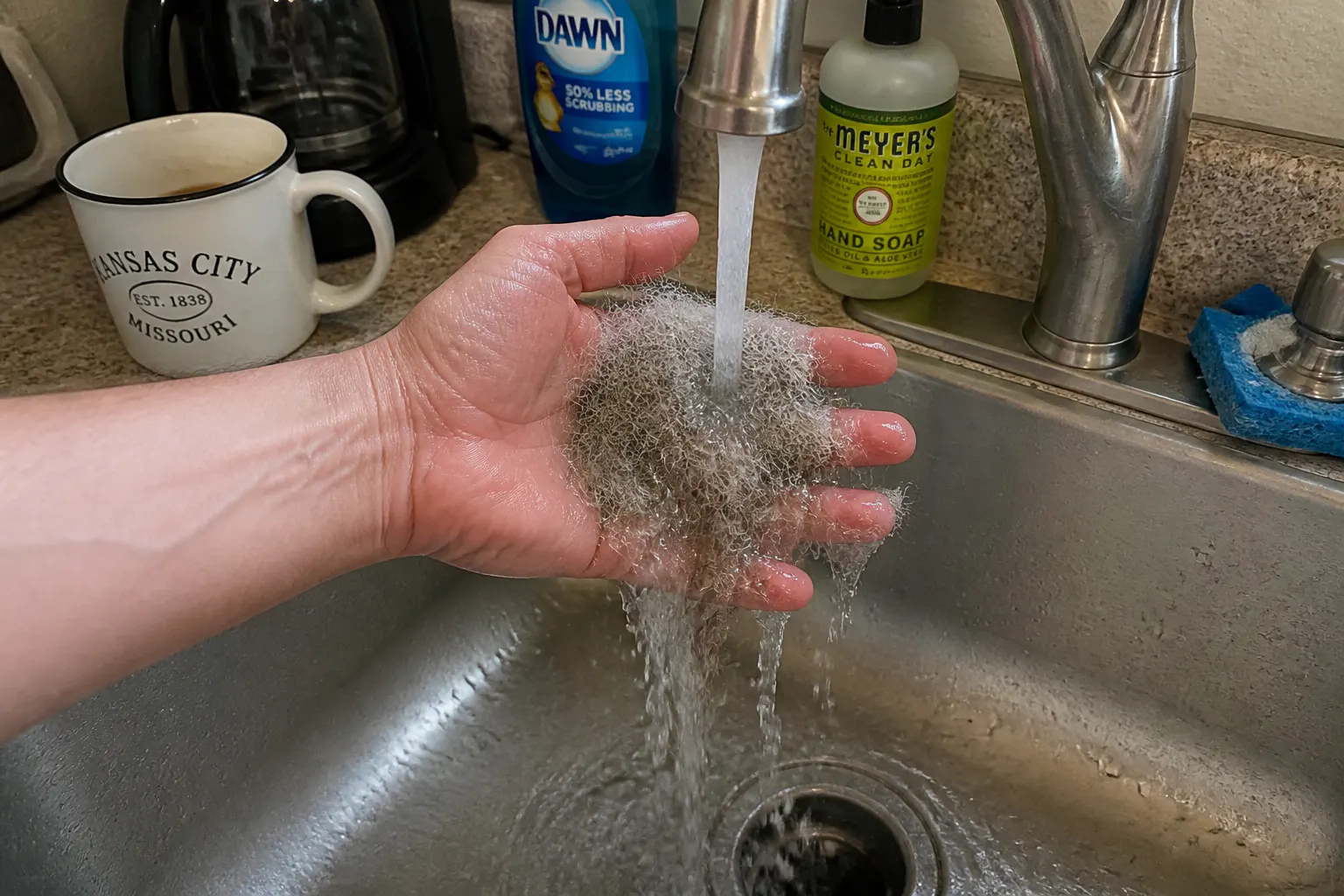 Lift it, then rinse the tool