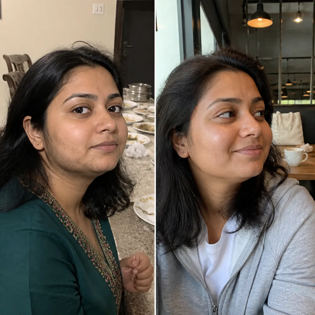 Before and after result - Priya