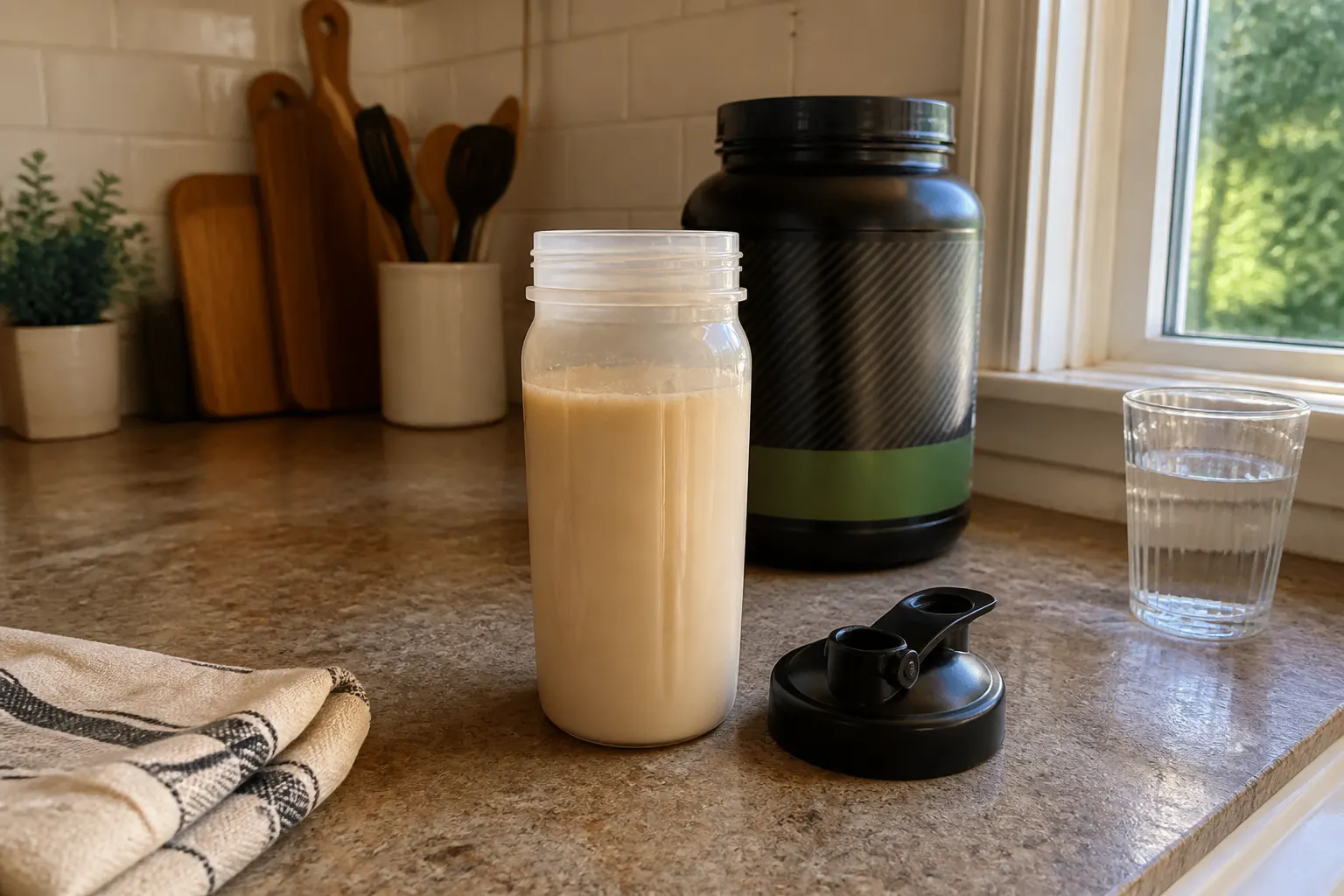 Clean kitchen counter with the Ventra scoop