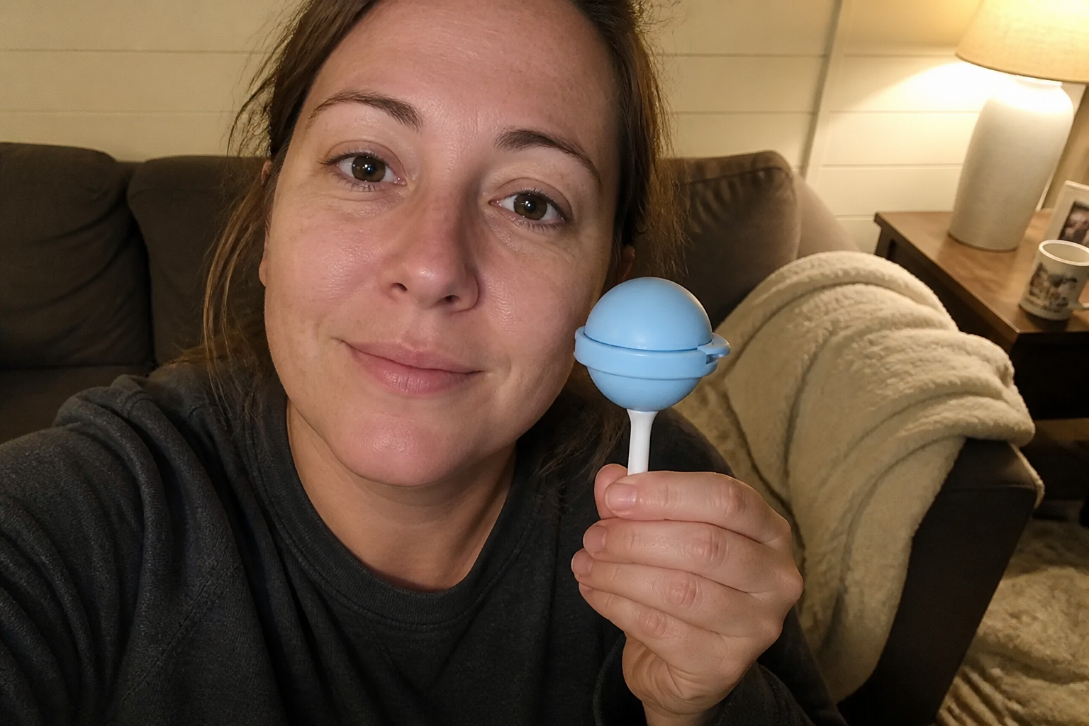 A child enjoying a homemade planet popsicle