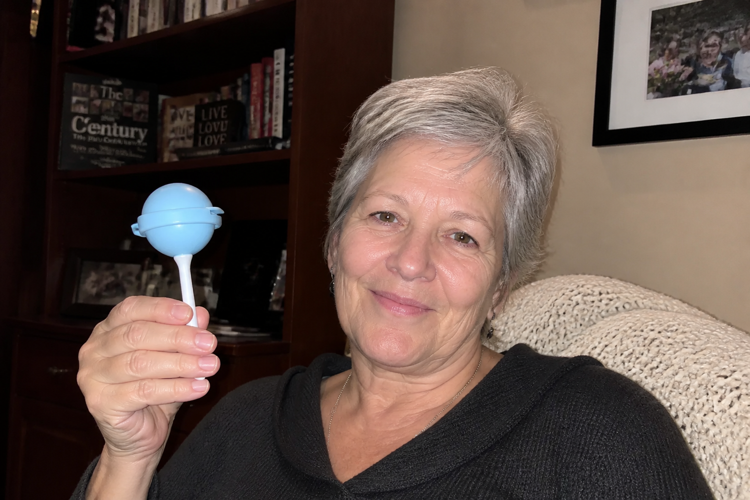 A child enjoying a homemade planet popsicle