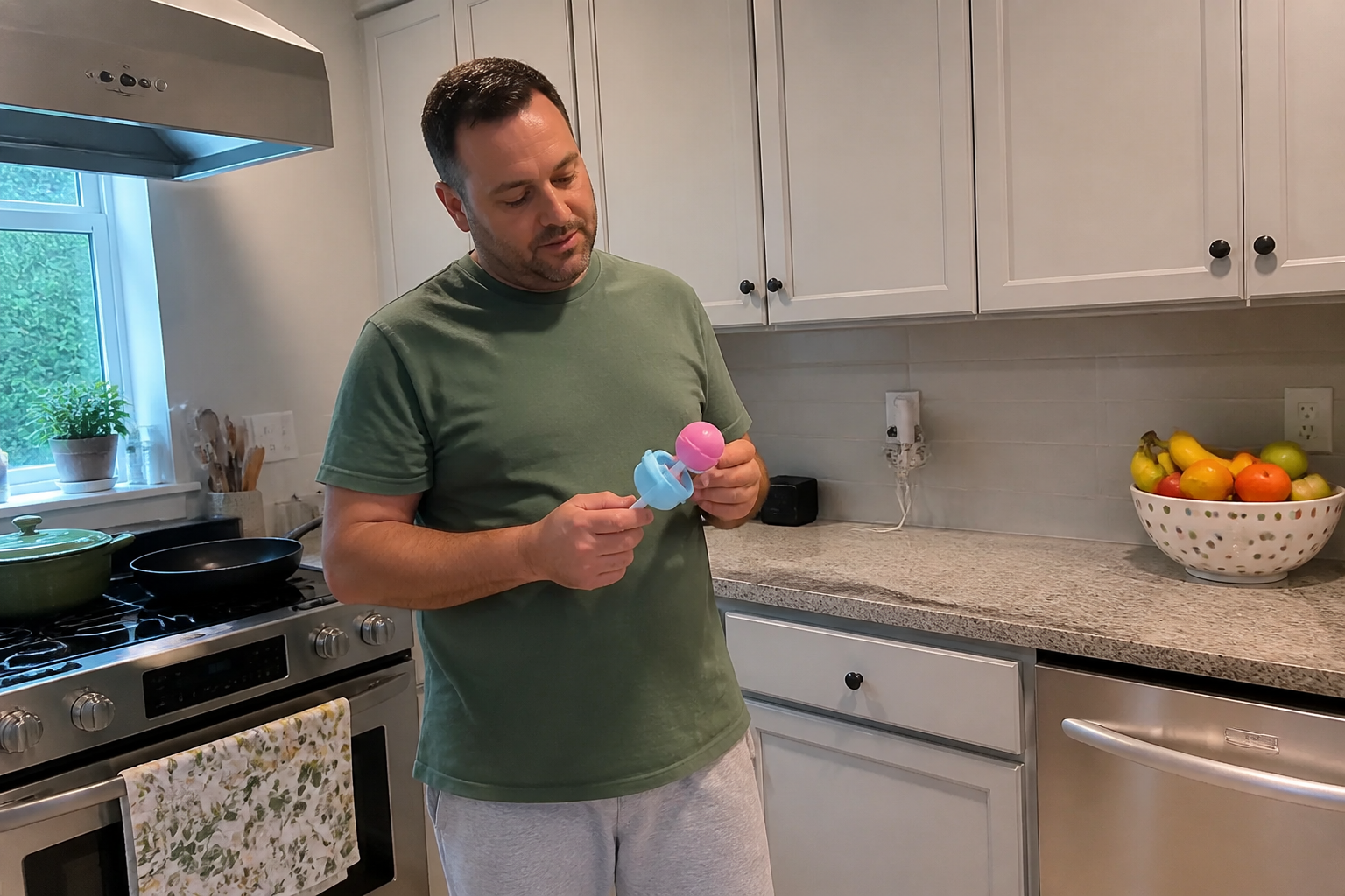 A child enjoying a homemade planet popsicle