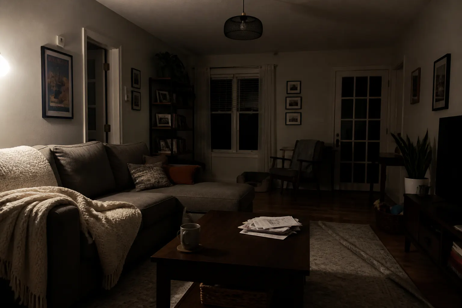 Ventra saltwater lantern glowing warmly in a dark room