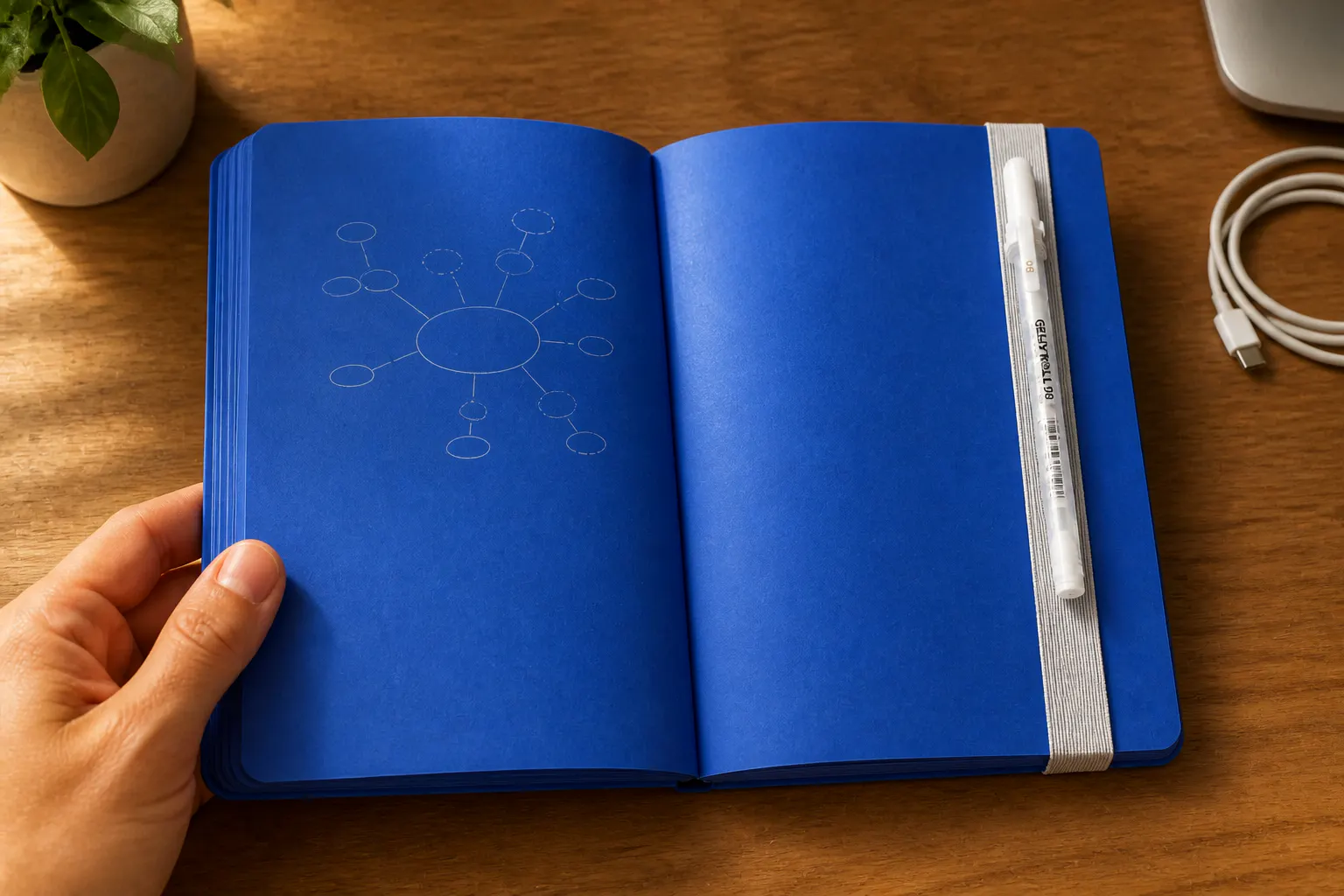 No lines. Ideas take their own shape.
