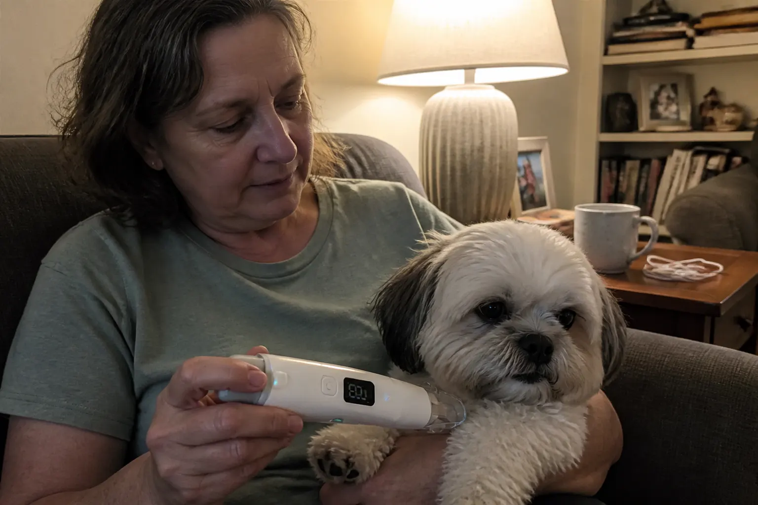 Pet during a calm trim