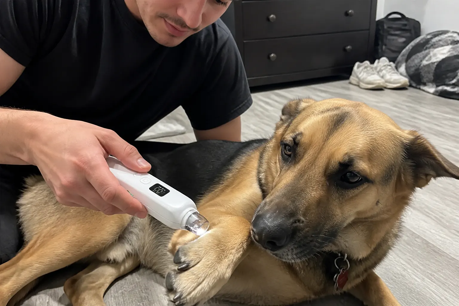 Pet during a calm trim