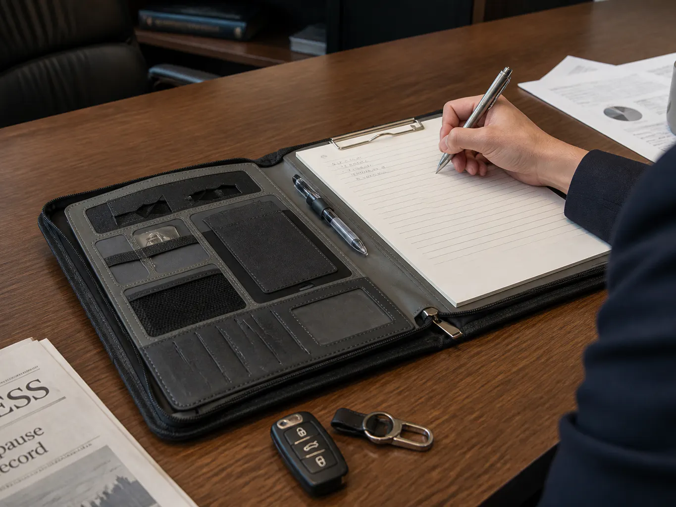 A phone lying flat and centered on the wireless charging panel of the open case