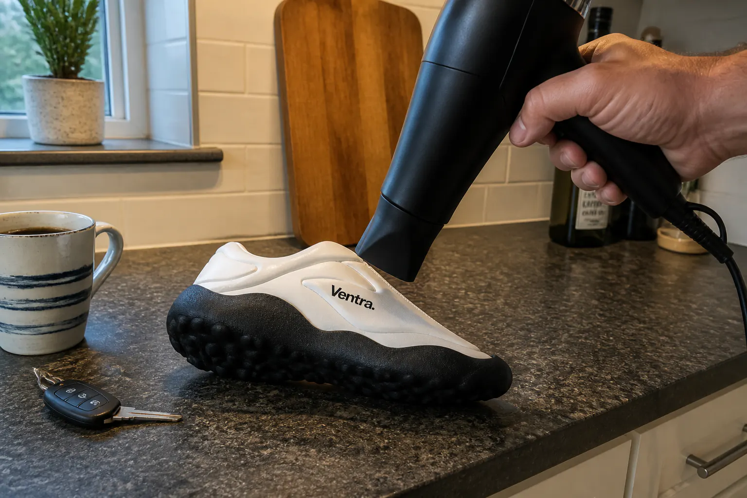 Heat-moulding the CleatShield cover so it locks to the exact shape of the boot