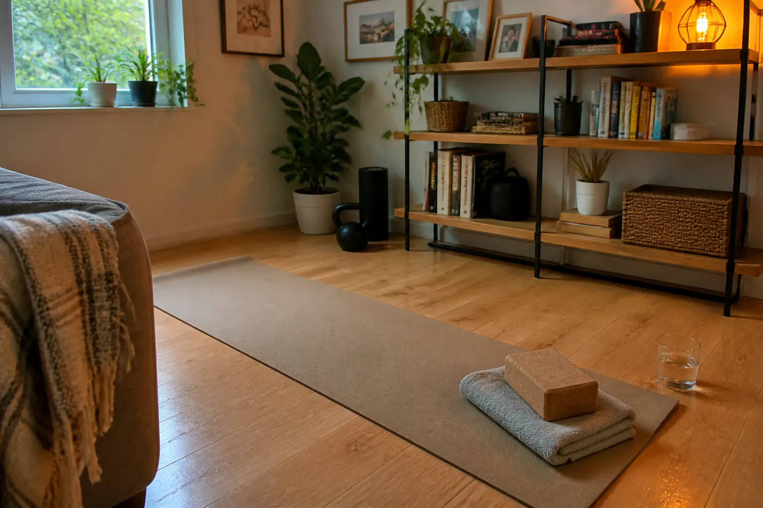 Person using the foot corrector at home