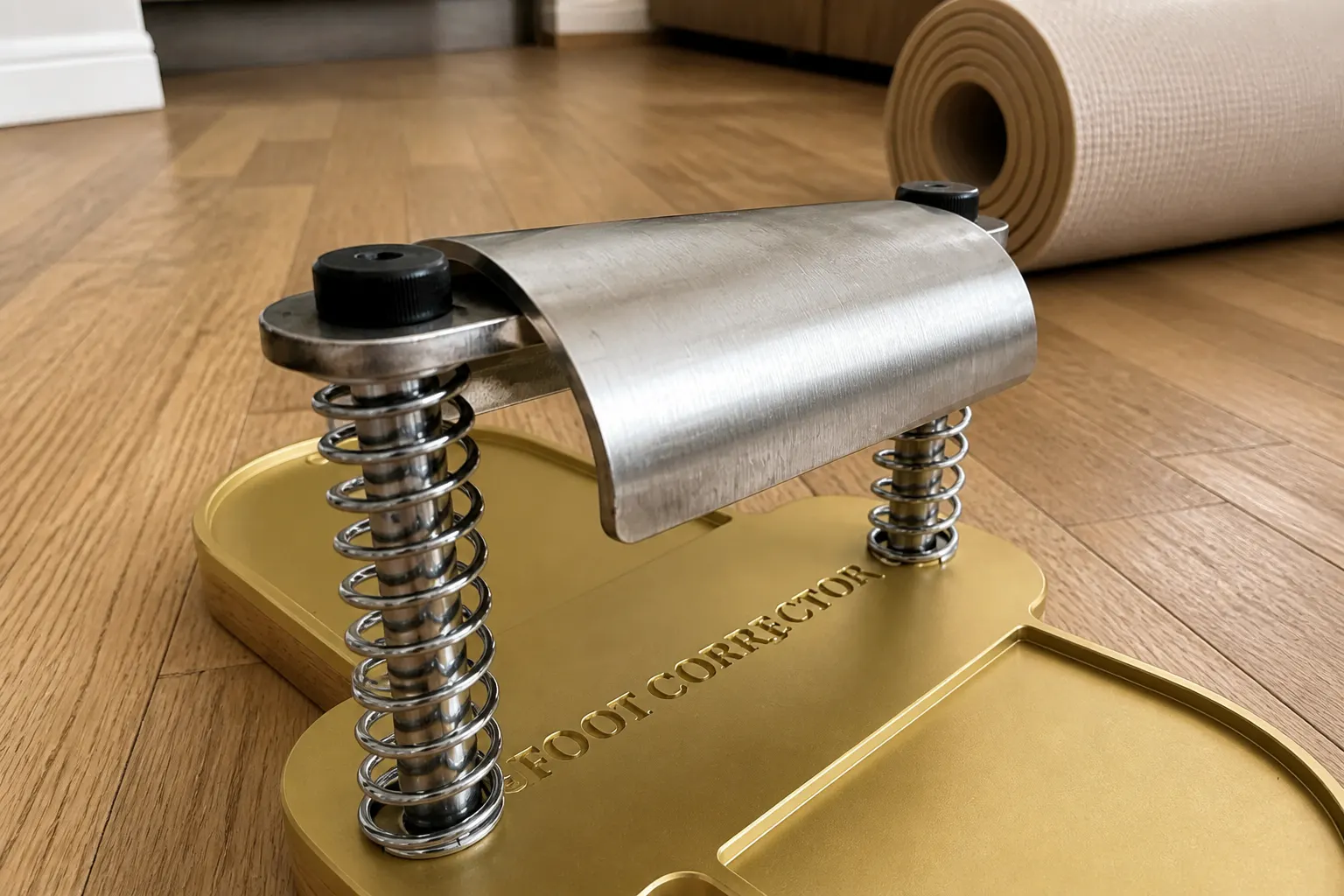 Curved stainless-steel bar