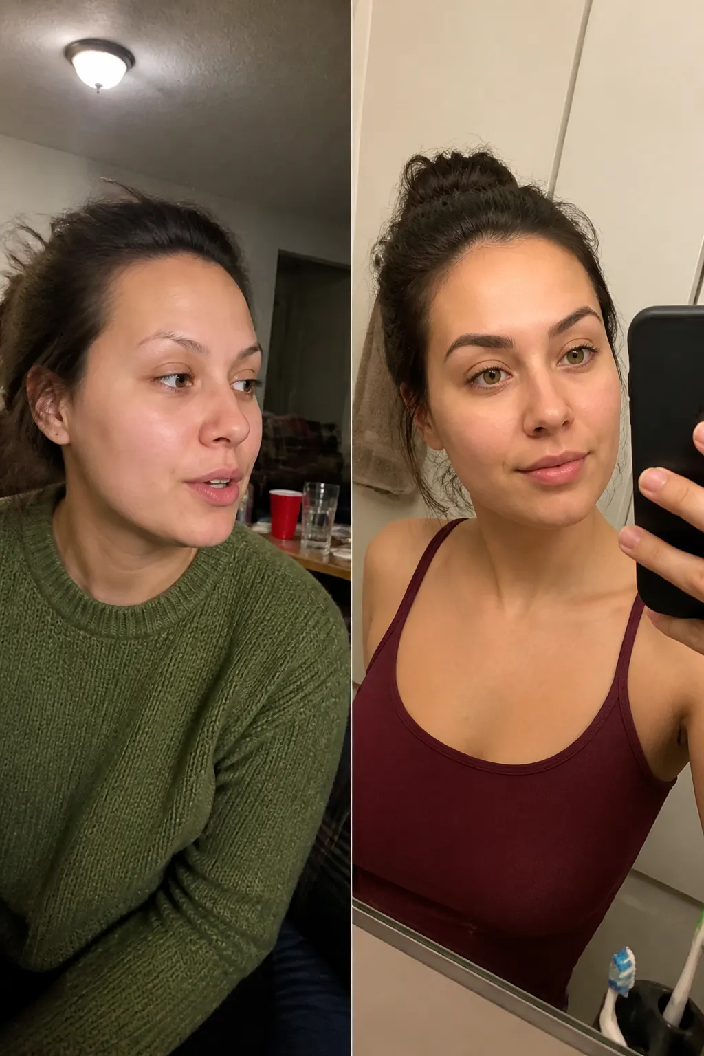 Before and after brow result - Dana R.