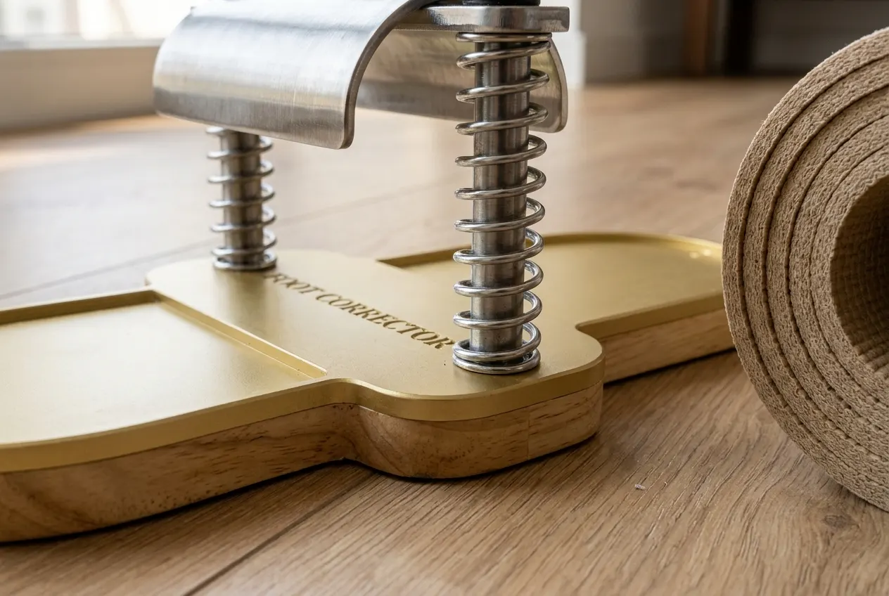 Two coil springs under the foot plate