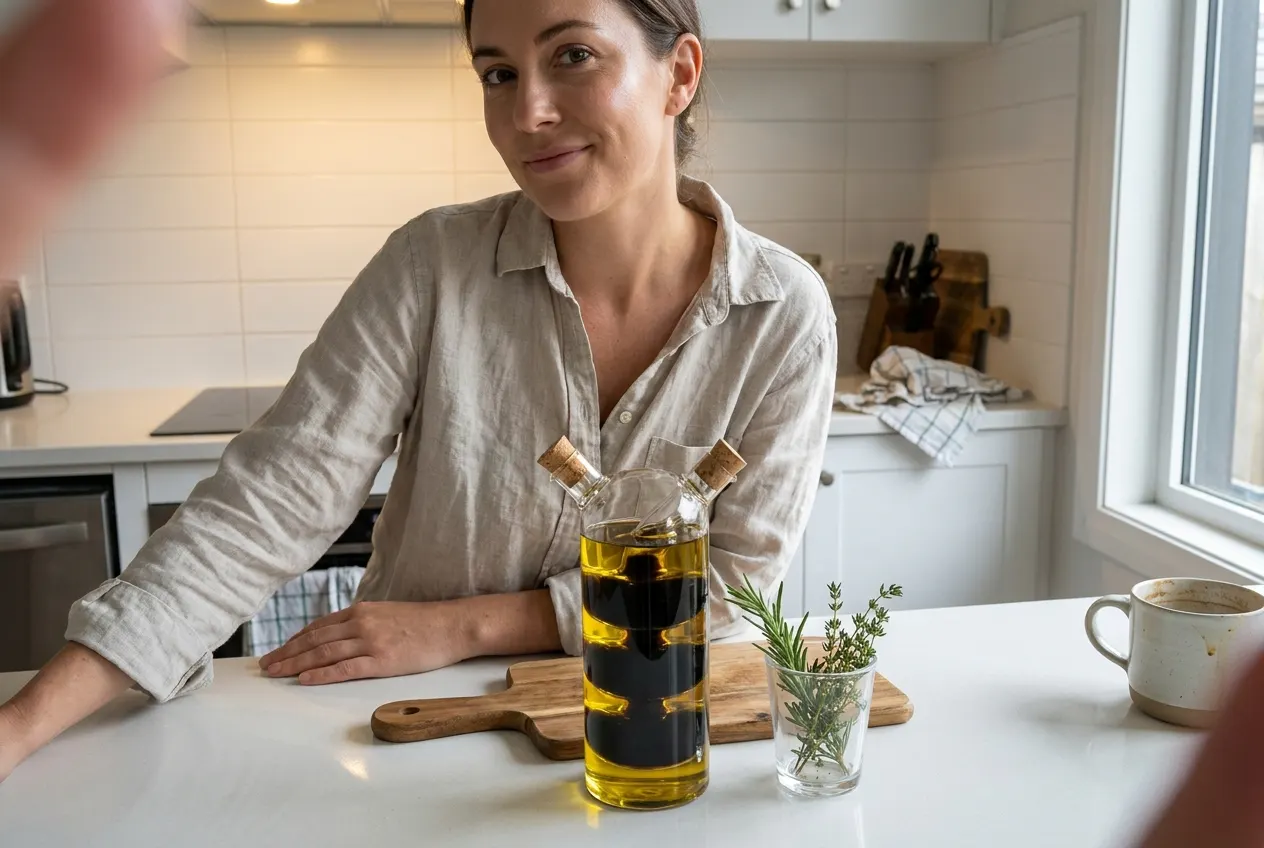 One Ventra bottle on a clean styled counter