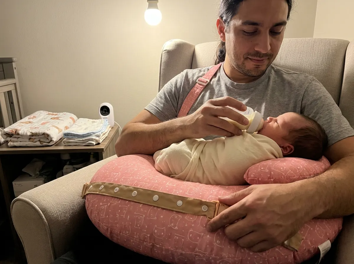 Customer photo: Marcus T. using the CuddleArm