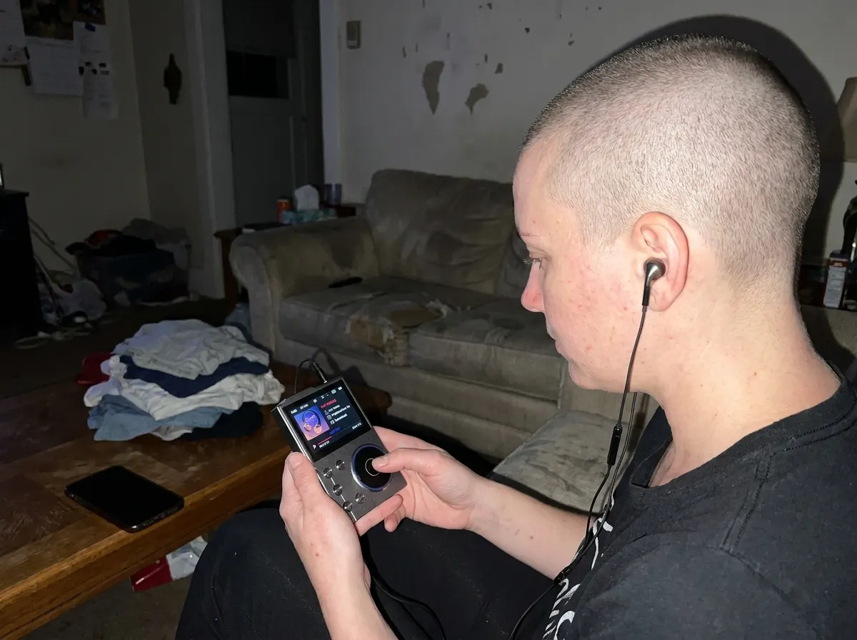 Customer photo of the PocketTunes player in use