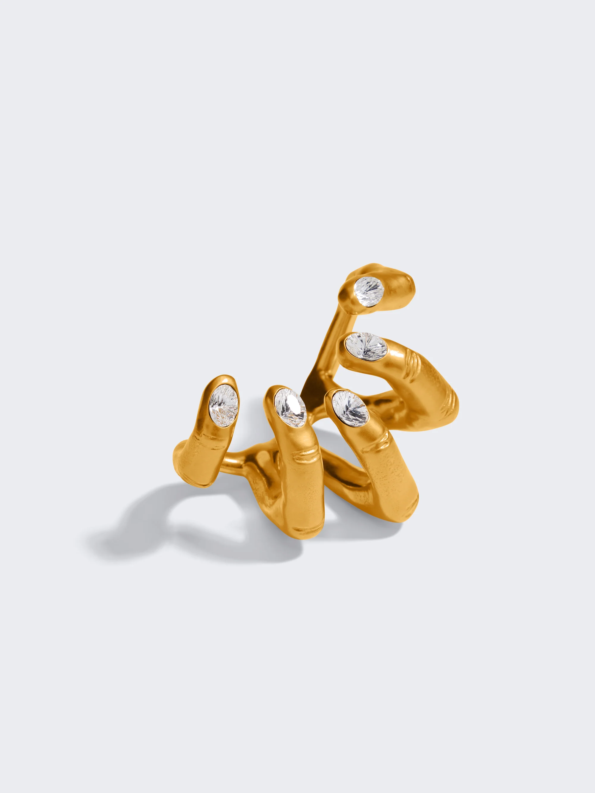 Close-up of the gilded finish on the ring