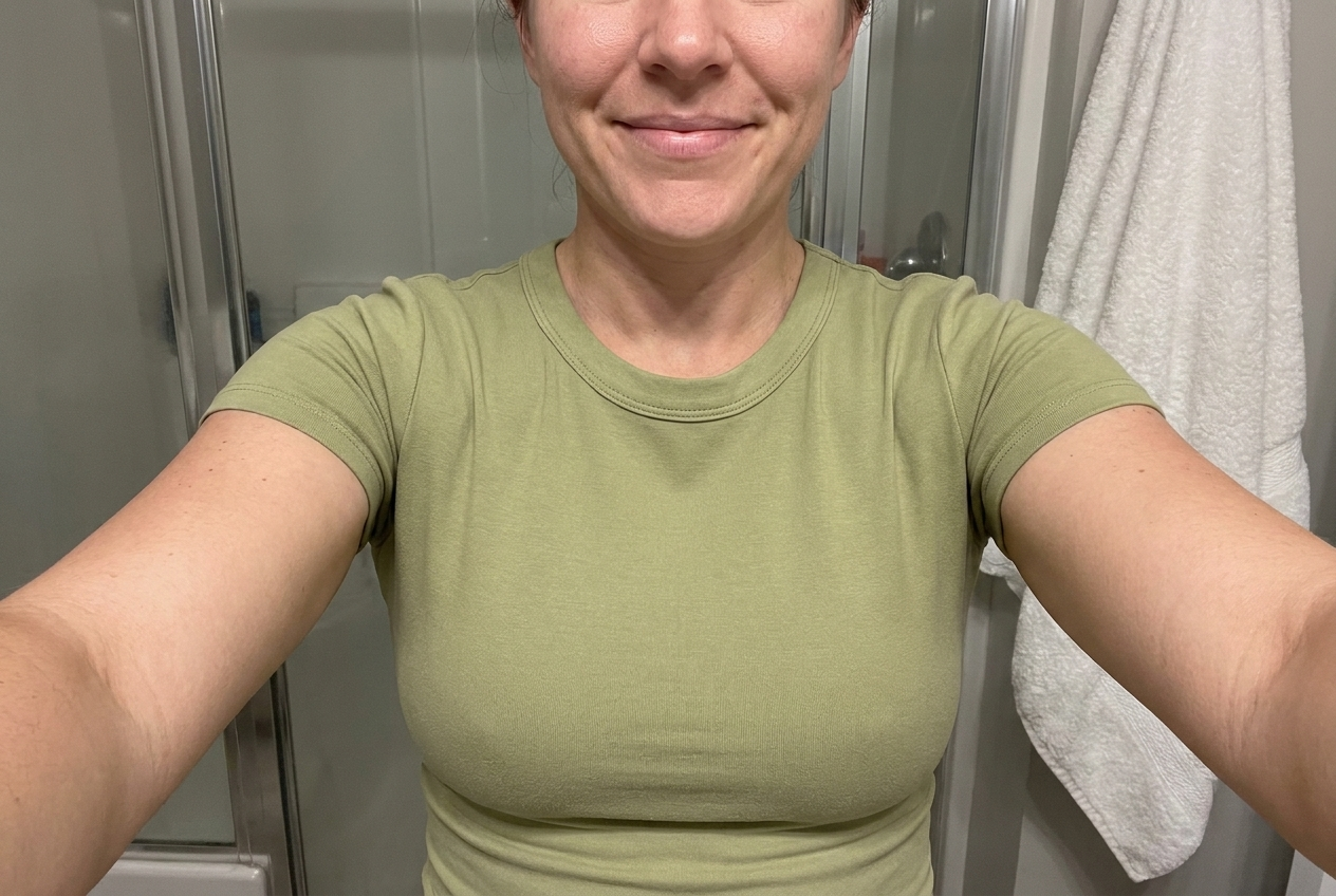 Danielle R. wearing TeeShaper