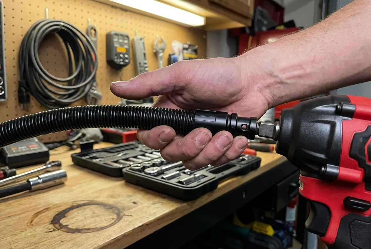 1/2 inch square drive fitting into an impact wrench