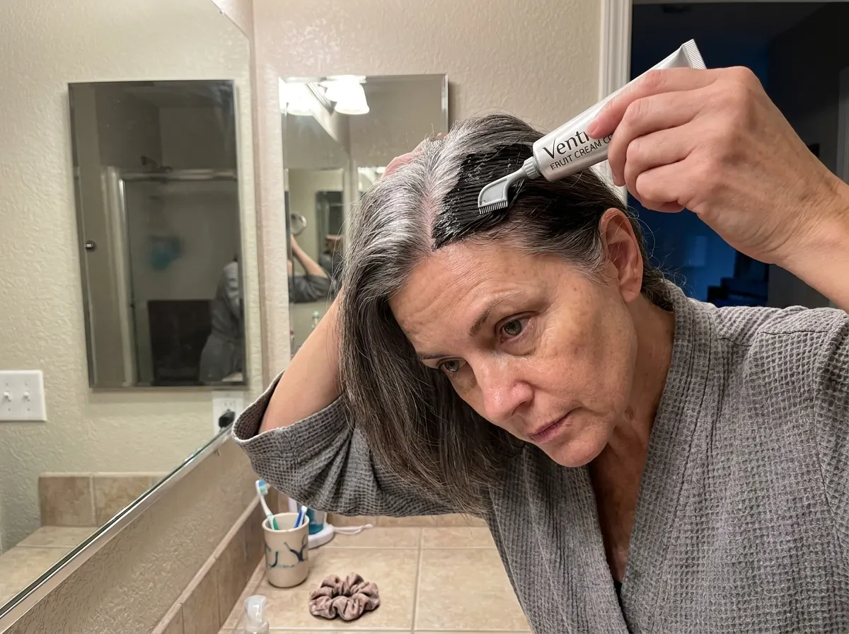 Comb it straight through your roots