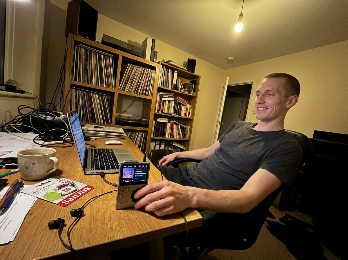 Customer photo of the PocketTunes player in use