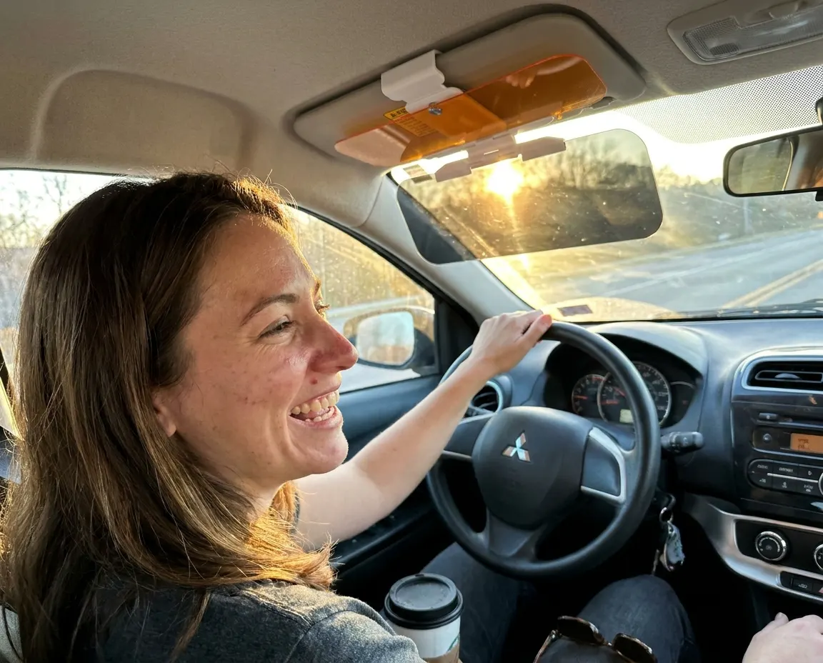 Customer photo - the visor extender in use