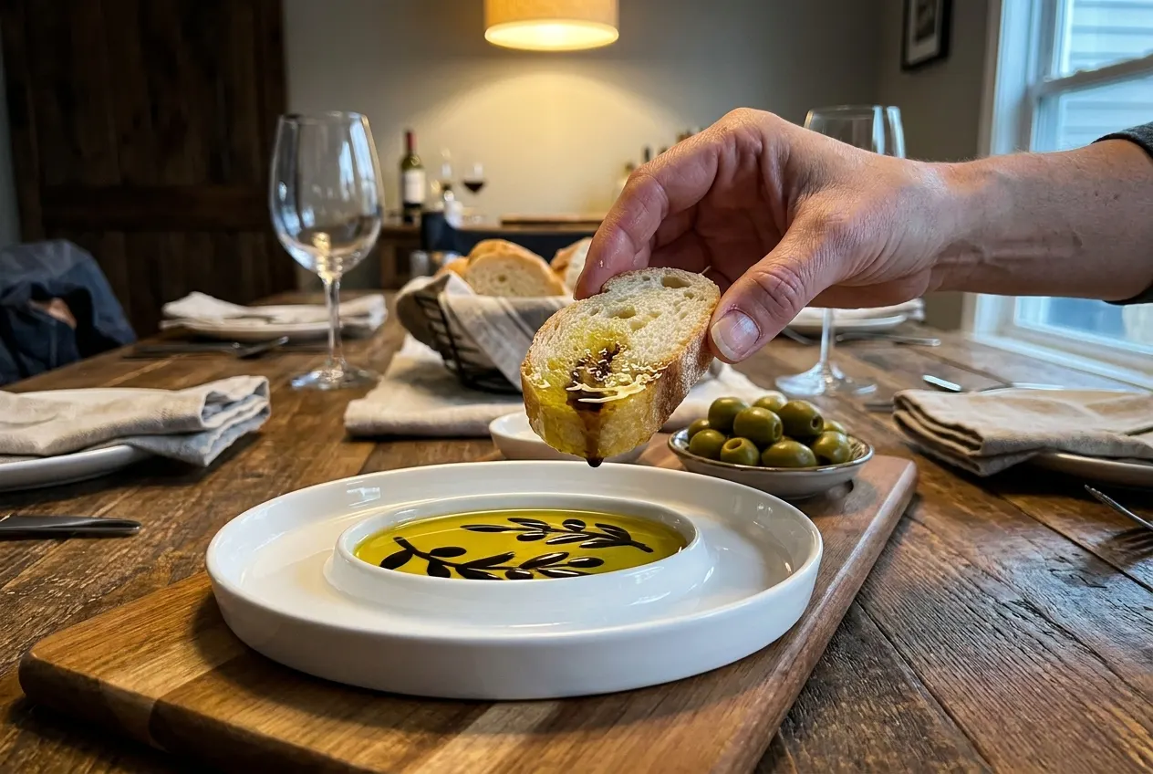 The smooth food-safe glaze surface of the dish