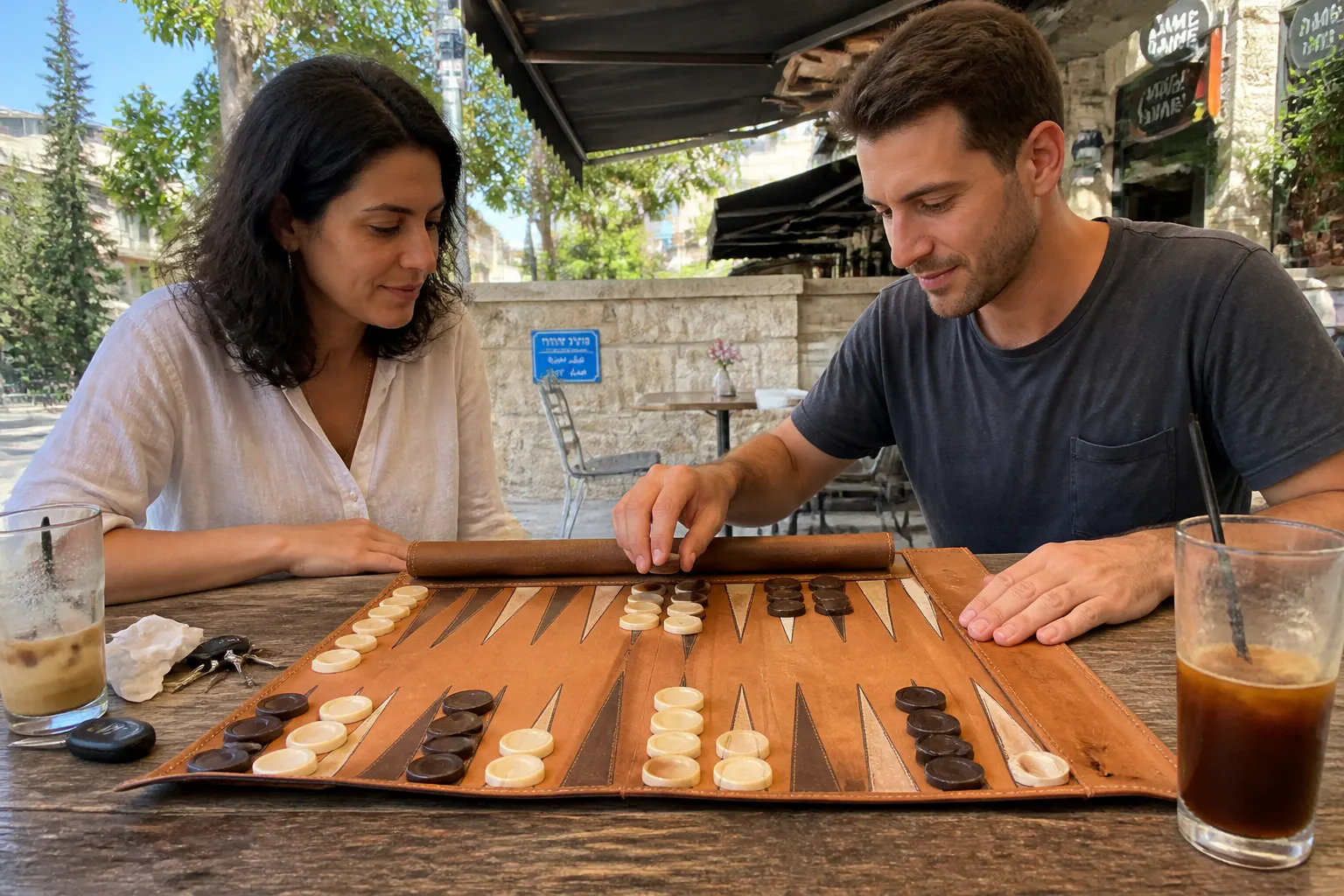 שש בש נפרש על מיטת שדה בבסיס