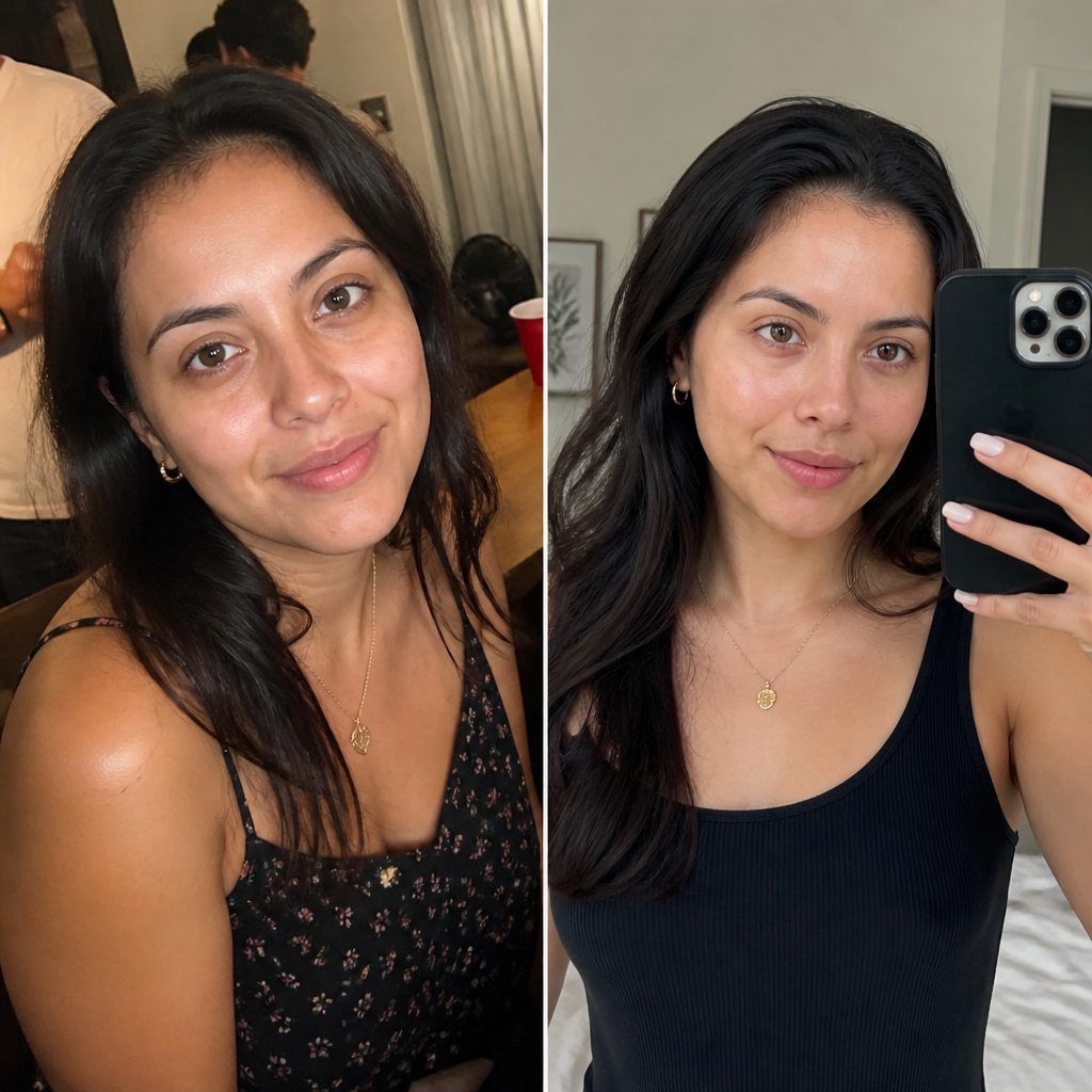 Before and after under-eye result - Dana M. - Using 3 days